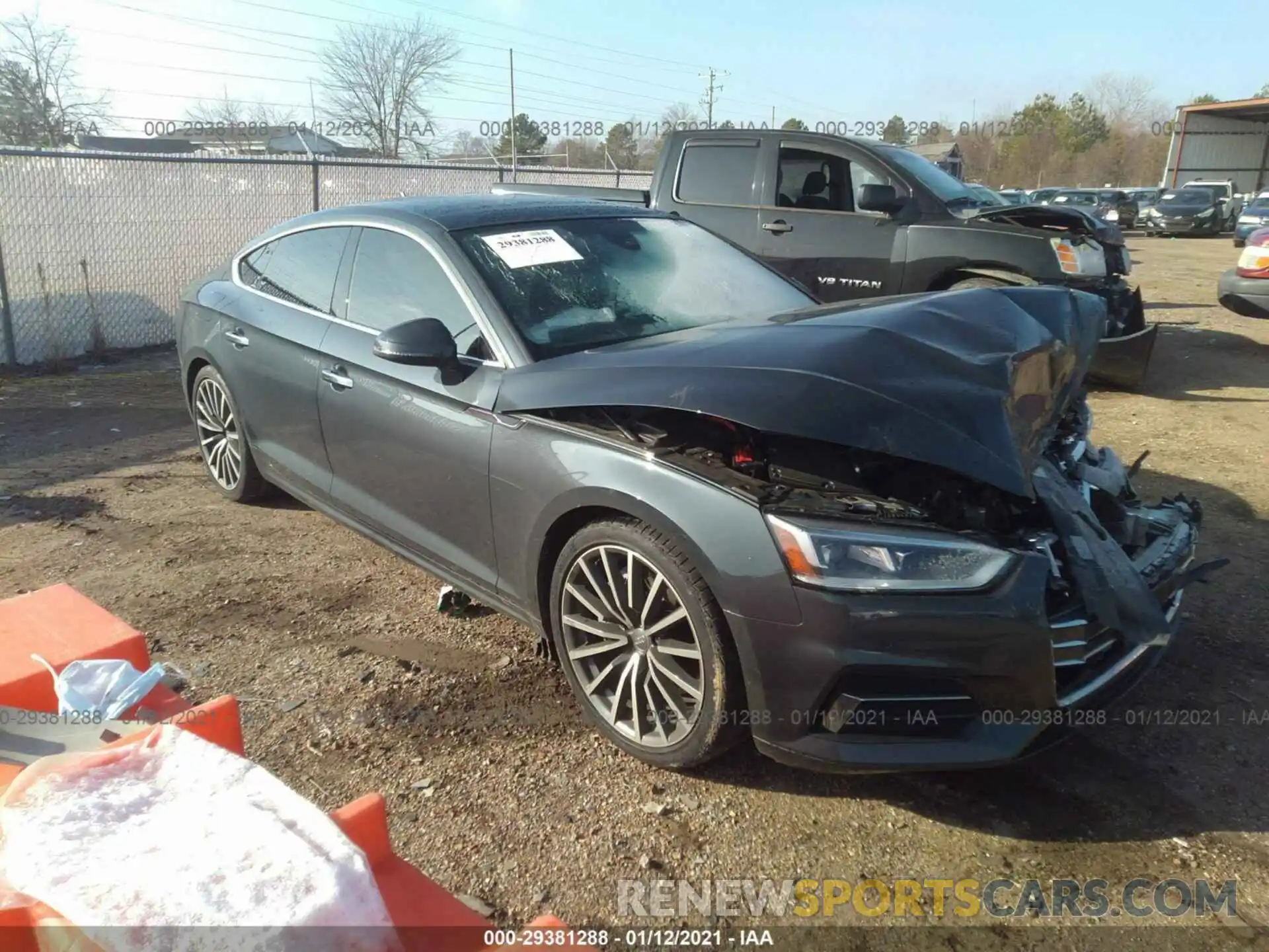 1 Photograph of a damaged car WAUBNCF51KA043268 AUDI A5 SPORTBACK 2019