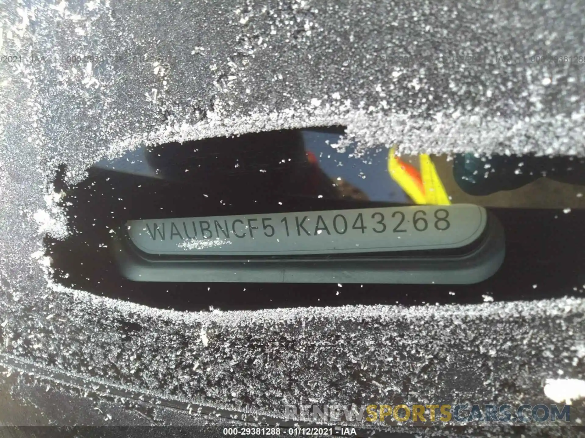 9 Фотография поврежденного автомобиля WAUBNCF51KA043268 AUDI A5 SPORTBACK 2019