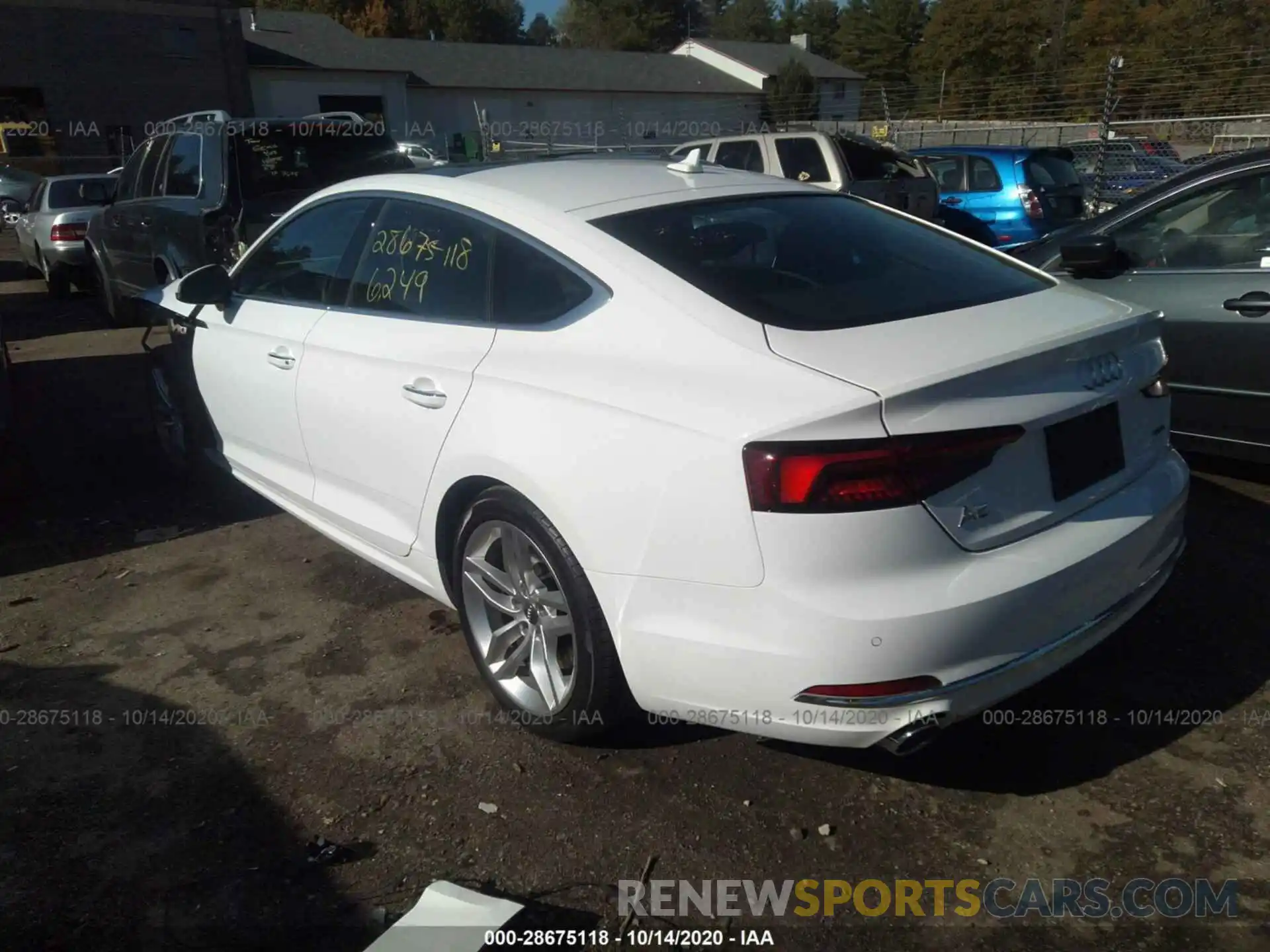 3 Photograph of a damaged car WAUBNCF54KA004819 AUDI A5 SPORTBACK 2019