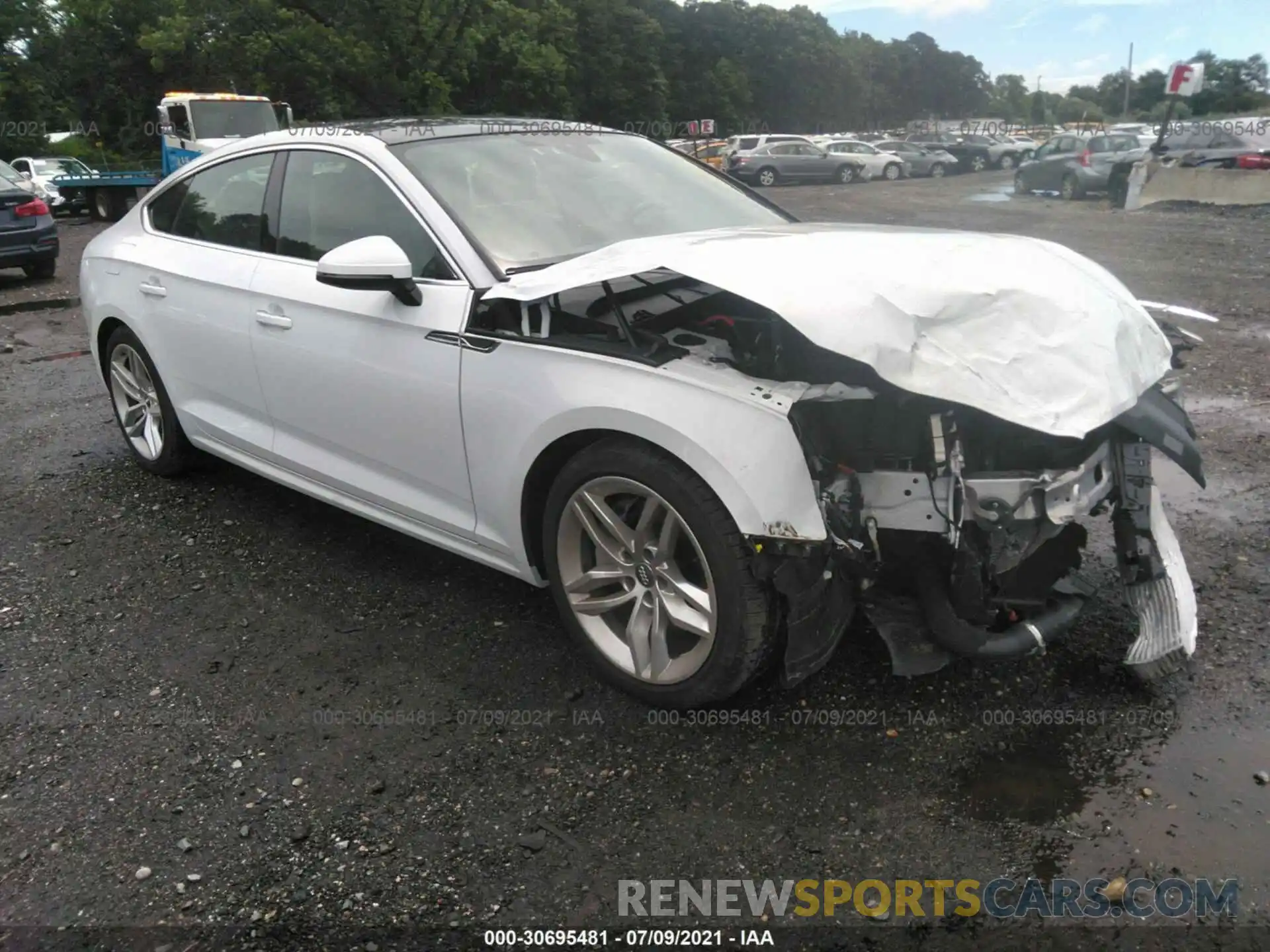 1 Photograph of a damaged car WAUBNCF54KA074871 AUDI A5 SPORTBACK 2019