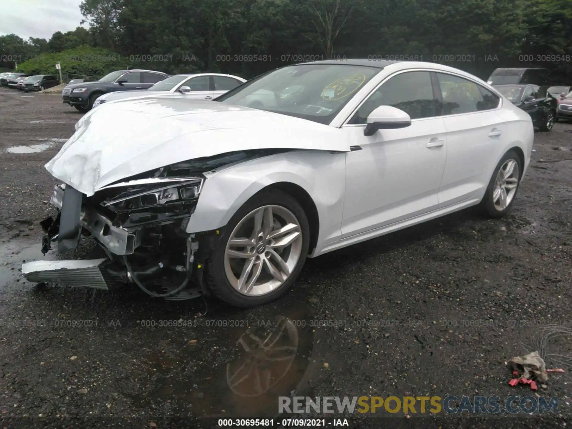 2 Photograph of a damaged car WAUBNCF54KA074871 AUDI A5 SPORTBACK 2019