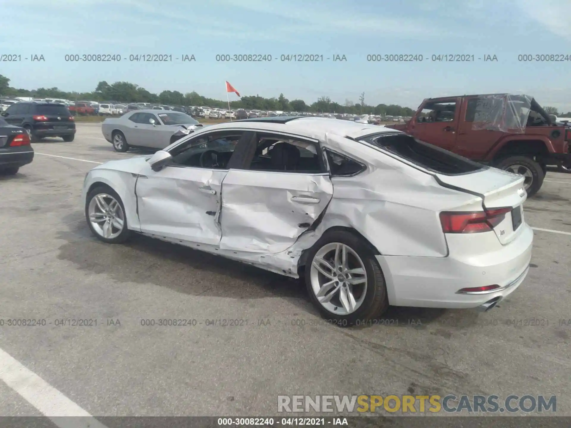 3 Photograph of a damaged car WAUBNCF57KA100508 AUDI A5 SPORTBACK 2019