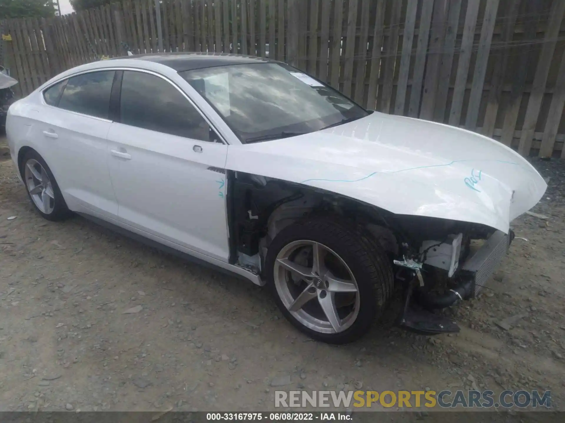 1 Photograph of a damaged car WAUDNCF53KA016050 AUDI A5 SPORTBACK 2019