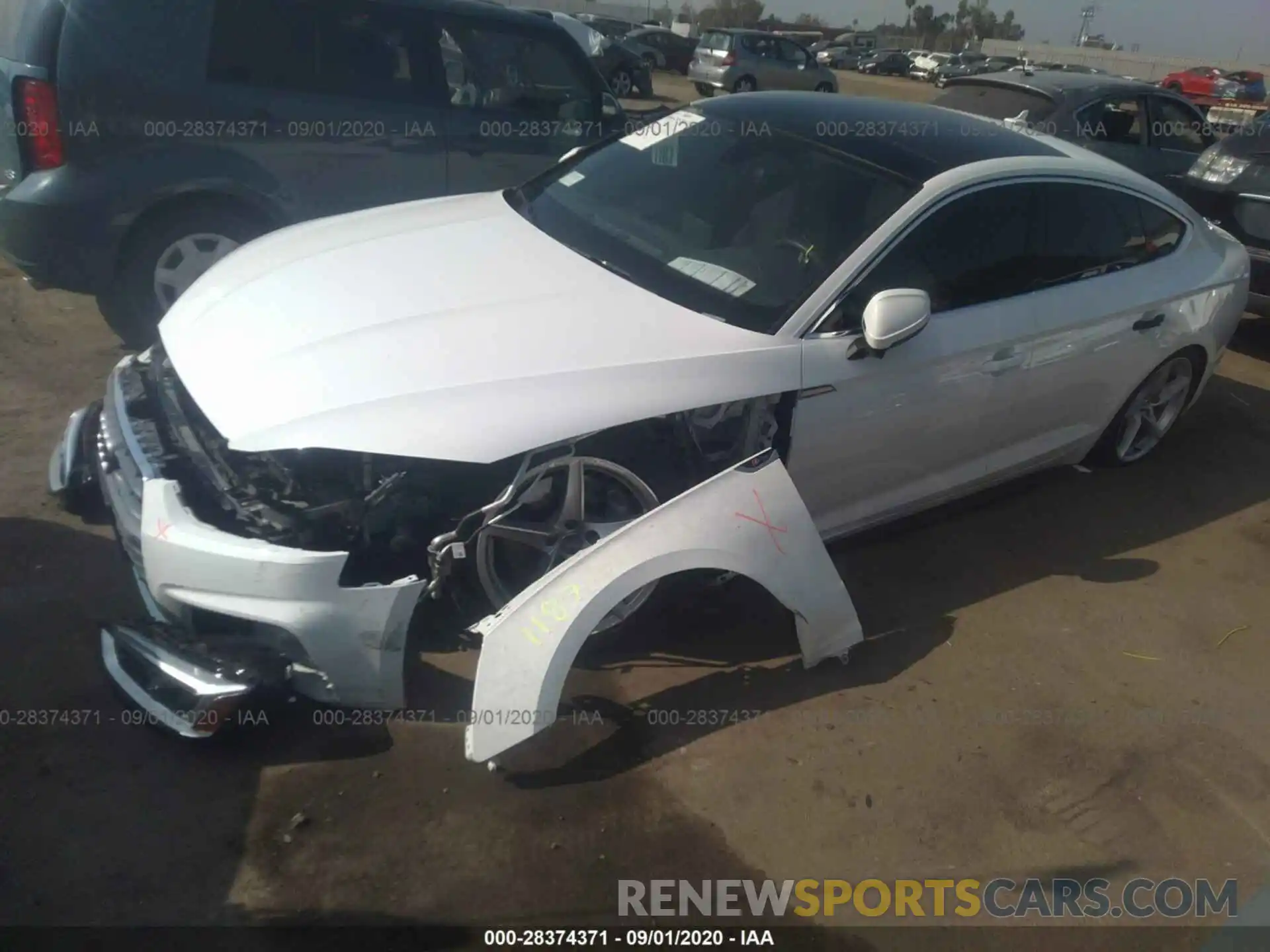 2 Photograph of a damaged car WAUDNCF59KA100549 AUDI A5 SPORTBACK 2019