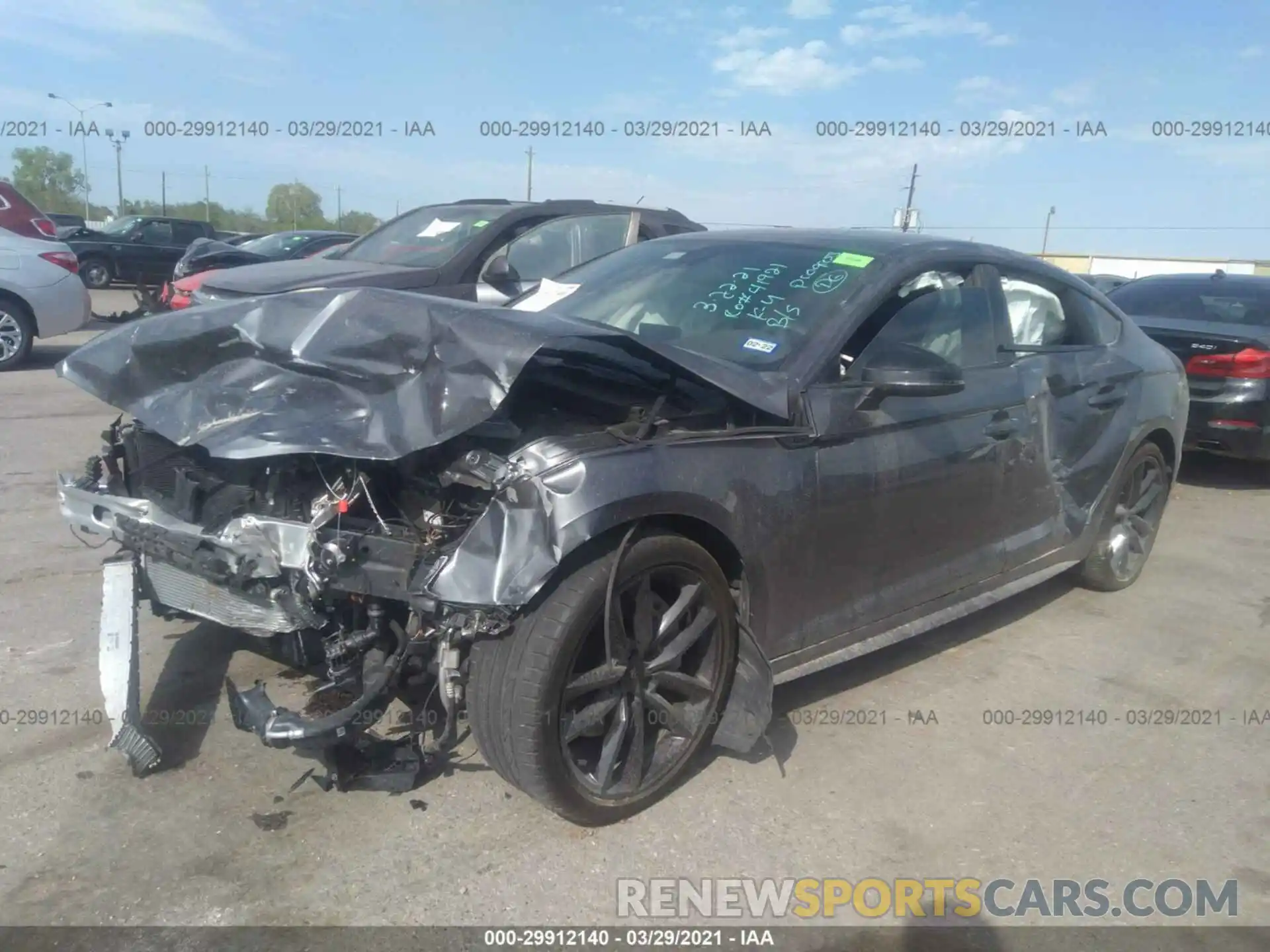 2 Photograph of a damaged car WAUENCF55KA094172 AUDI A5 SPORTBACK 2019