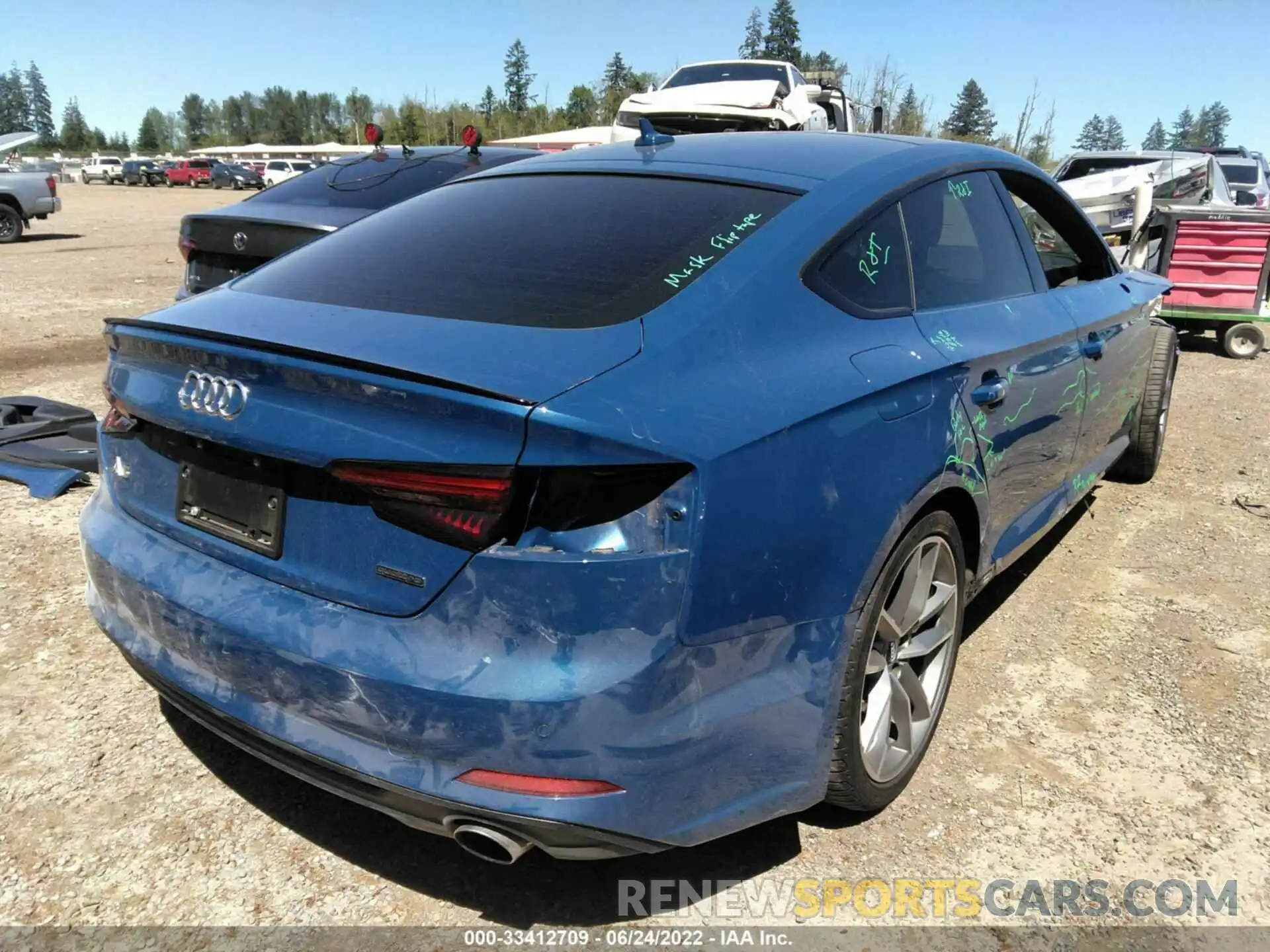 4 Фотография поврежденного автомобиля WAUENCF56KA031923 AUDI A5 SPORTBACK 2019