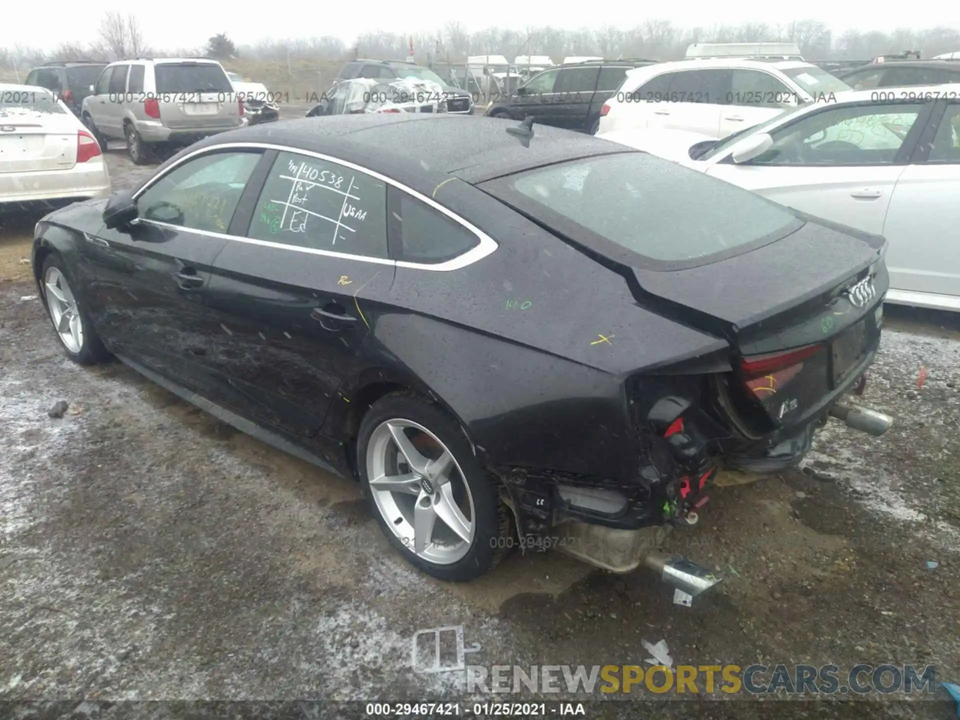 3 Фотография поврежденного автомобиля WAUENCF58KA039876 AUDI A5 SPORTBACK 2019