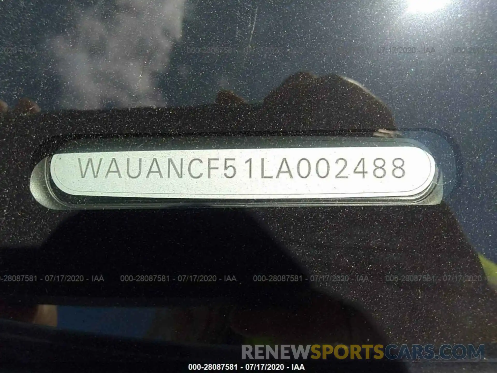 9 Photograph of a damaged car WAUANCF51LA002488 AUDI A5 SPORTBACK 2020