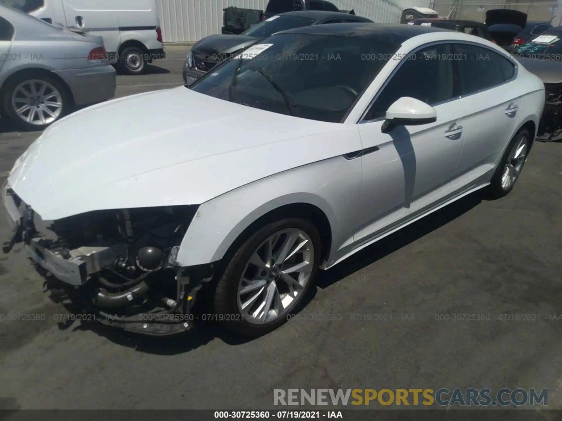 2 Photograph of a damaged car WAUCNCF55LA018119 AUDI A5 SPORTBACK 2020