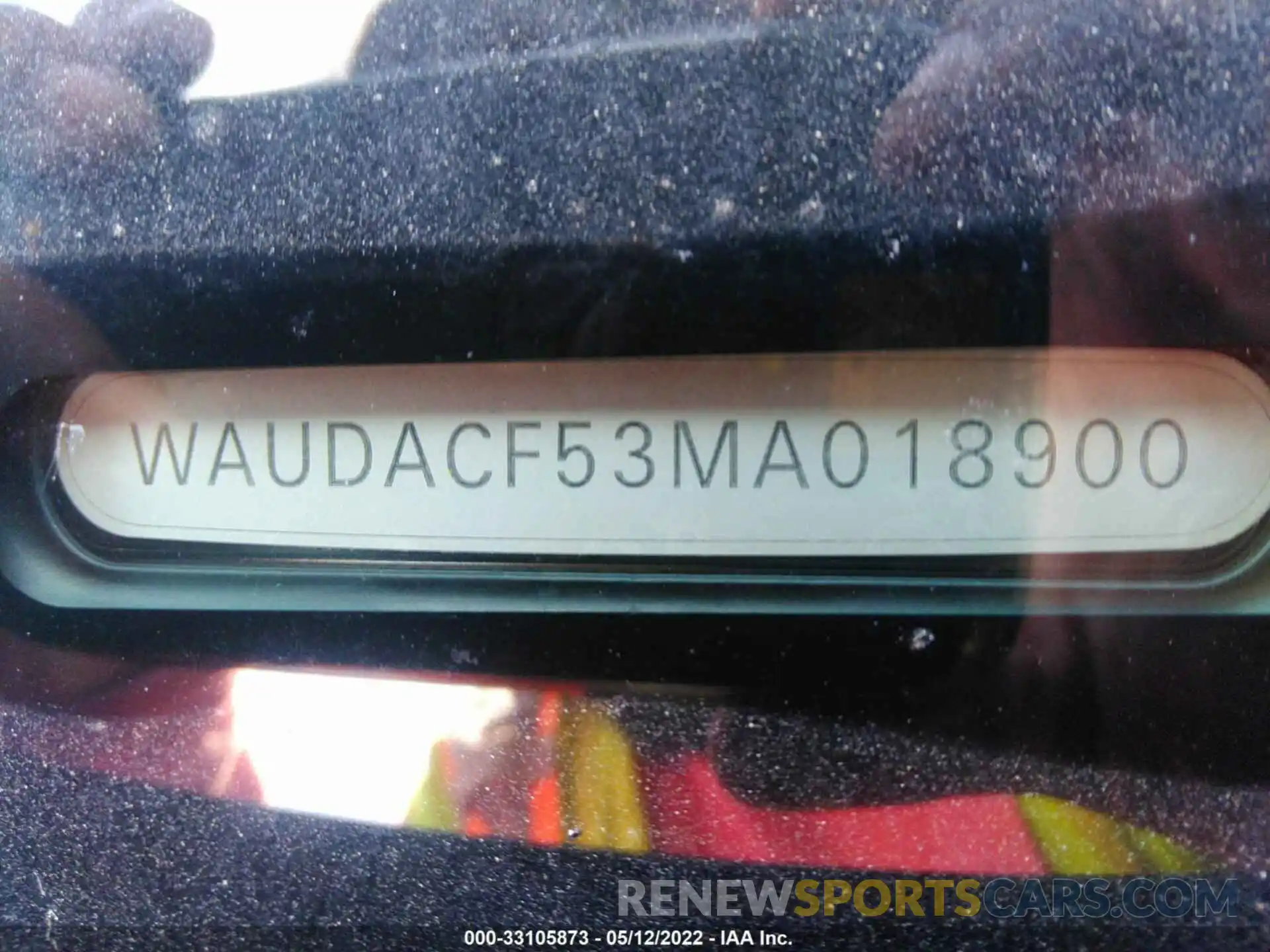 9 Фотография поврежденного автомобиля WAUDACF53MA018900 AUDI A5 SPORTBACK 2021