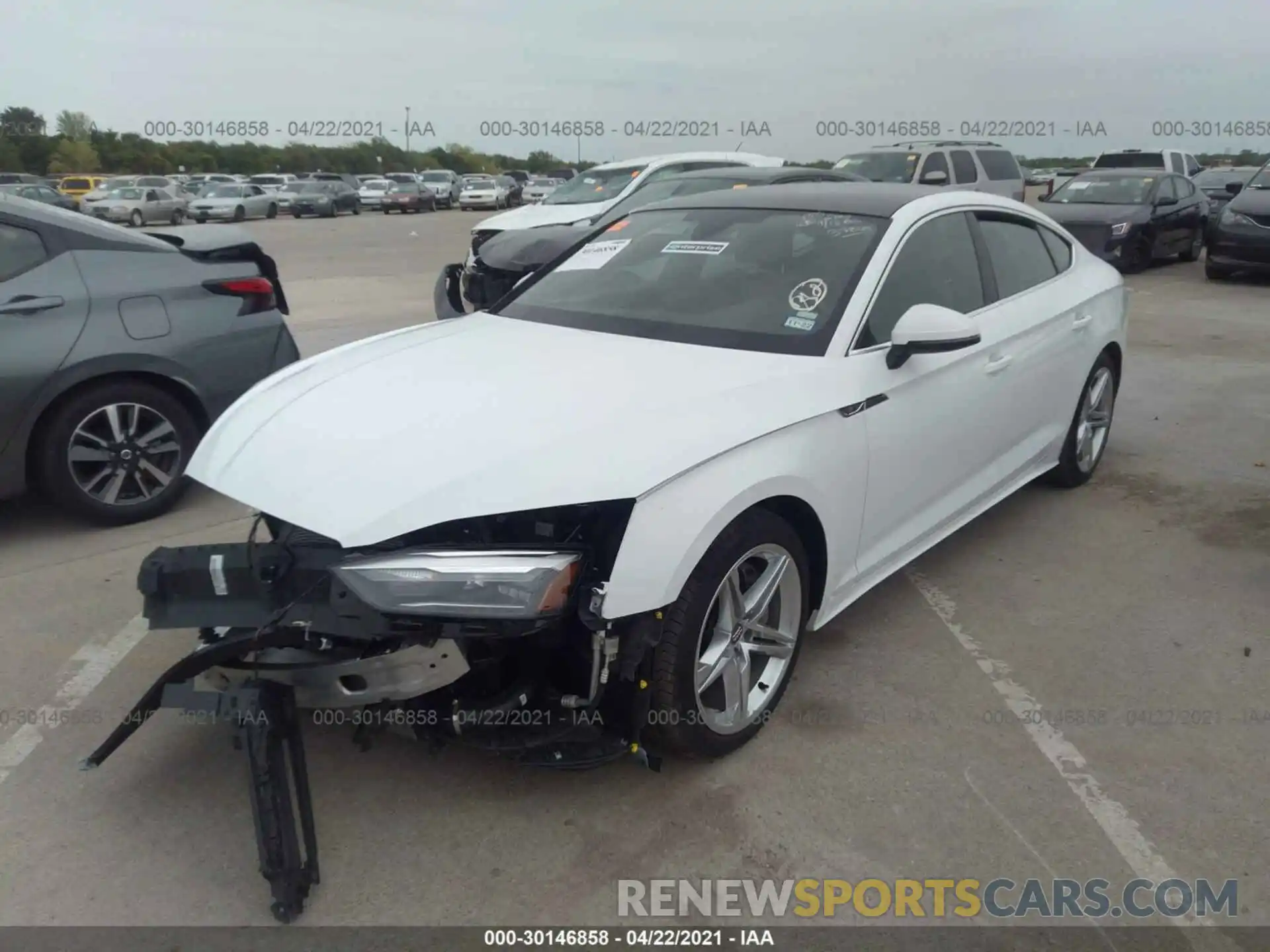 2 Photograph of a damaged car WAUDACF56MA013786 AUDI A5 SPORTBACK 2021