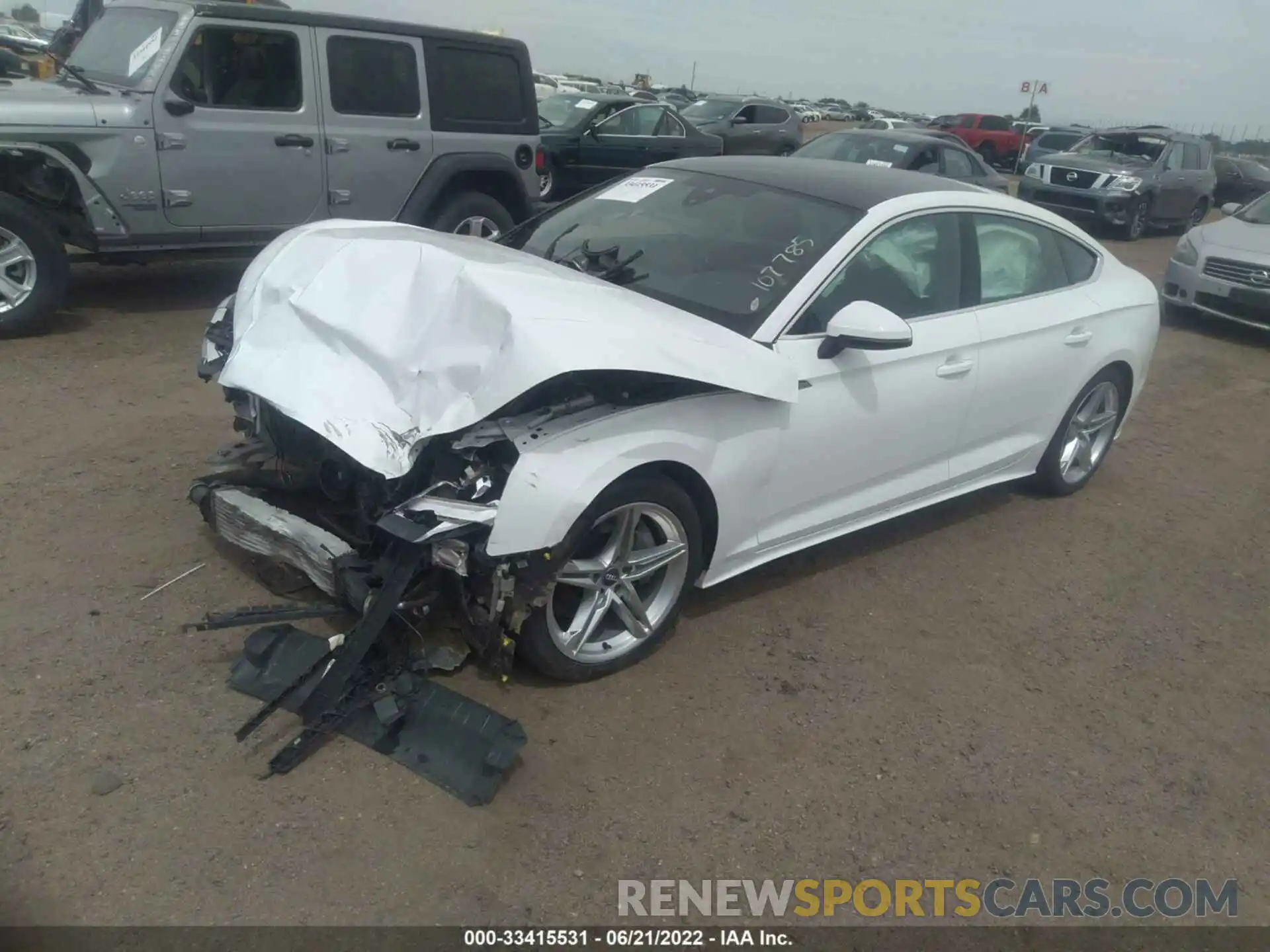 2 Photograph of a damaged car WAUDACF57MA020875 AUDI A5 SPORTBACK 2021