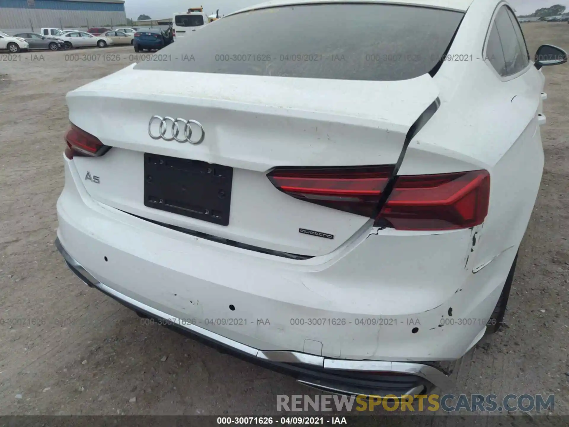 6 Photograph of a damaged car WAUDACF59MA008372 AUDI A5 SPORTBACK 2021