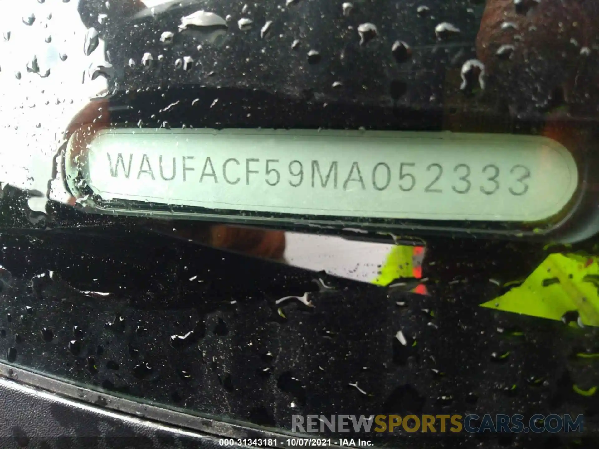 9 Фотография поврежденного автомобиля WAUFACF59MA052333 AUDI A5 SPORTBACK 2021