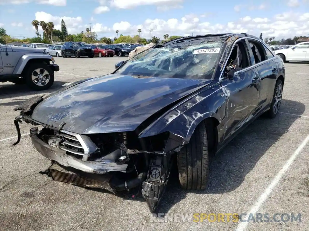 2 Photograph of a damaged car WAUK2AF20KN085314 AUDI A6 2019