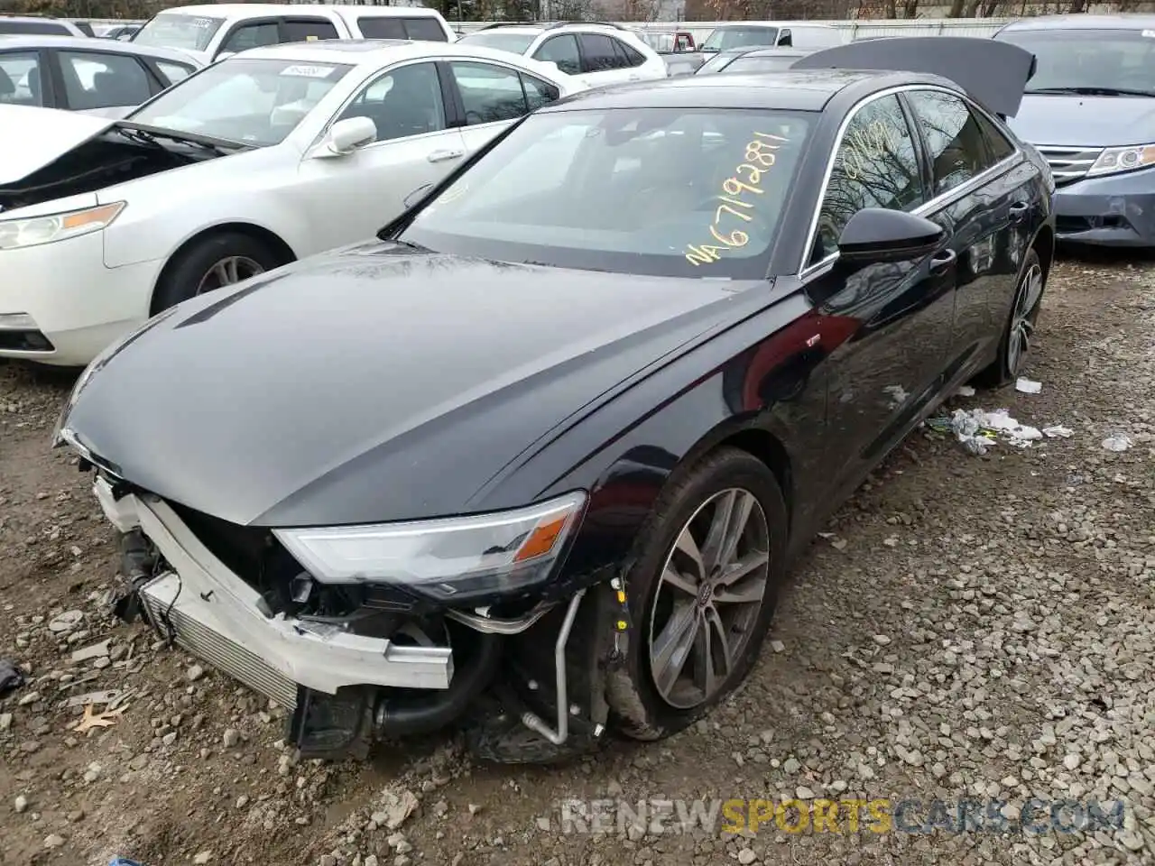 2 Photograph of a damaged car WAUK2AF26KN037302 AUDI A6 2019