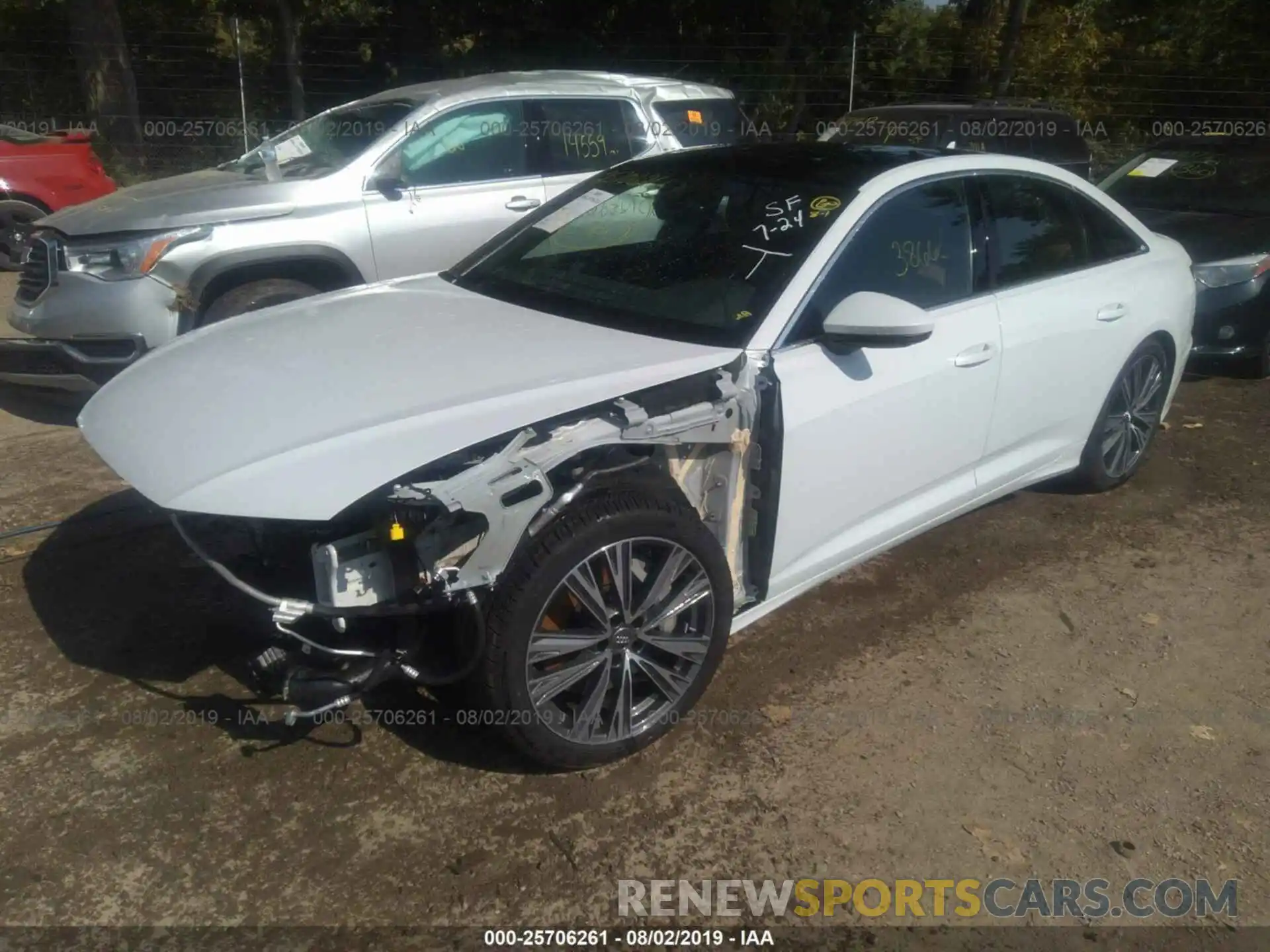 2 Photograph of a damaged car WAUL2AF20KN054648 AUDI A6 2019