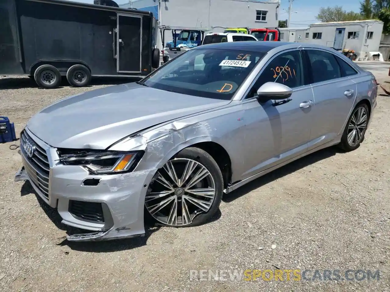 2 Photograph of a damaged car WAUL2AF20KN059221 AUDI A6 2019