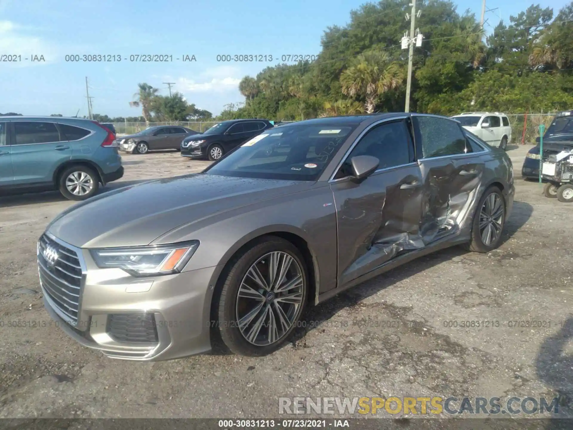 2 Photograph of a damaged car WAUL2AF20KN059557 AUDI A6 2019