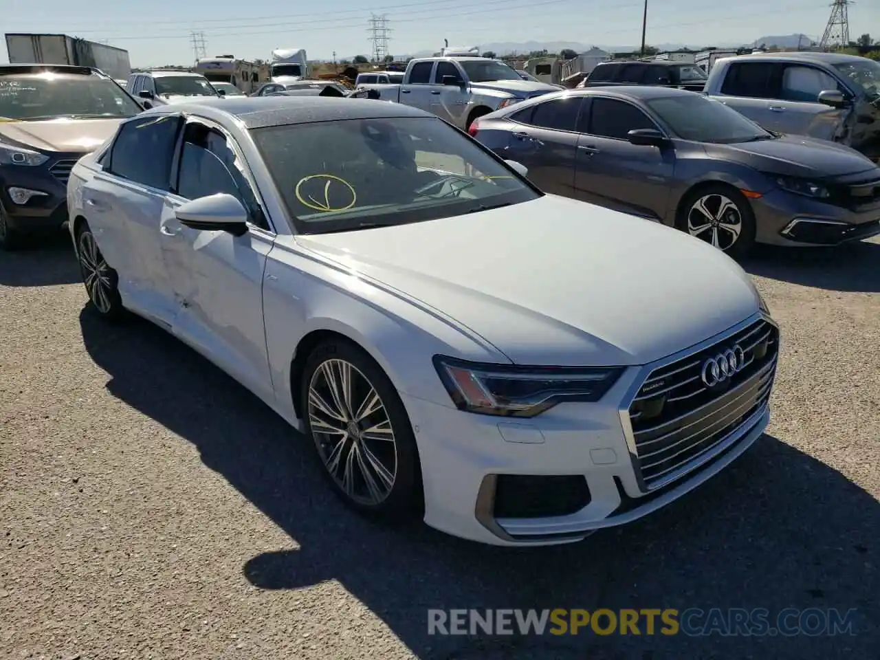 1 Photograph of a damaged car WAUL2AF21KN026602 AUDI A6 2019