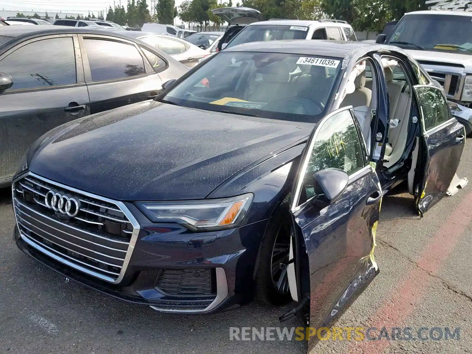 2 Photograph of a damaged car WAUL2AF21KN026843 AUDI A6 2019