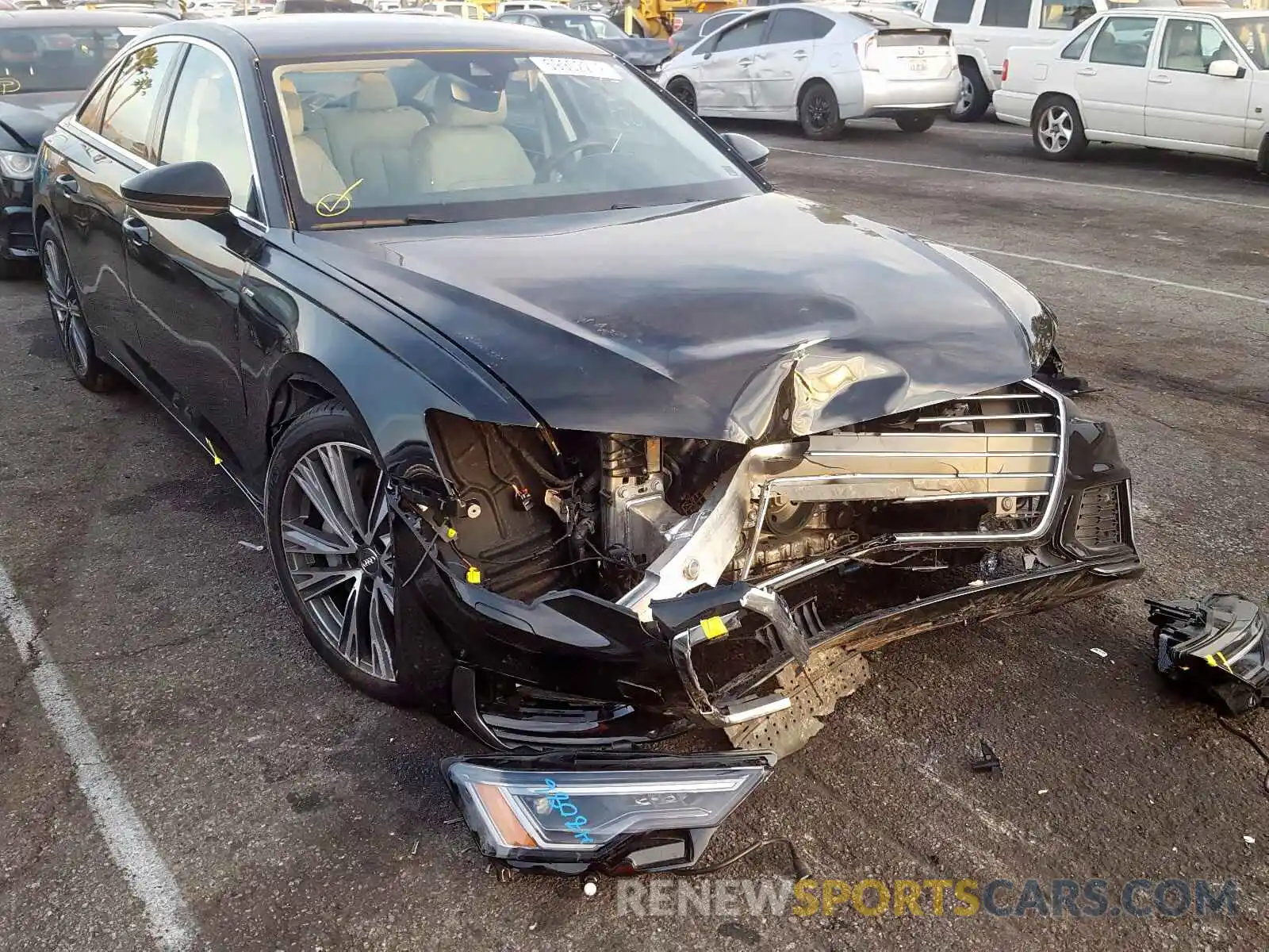 1 Photograph of a damaged car WAUL2AF24KN021863 AUDI A6 2019