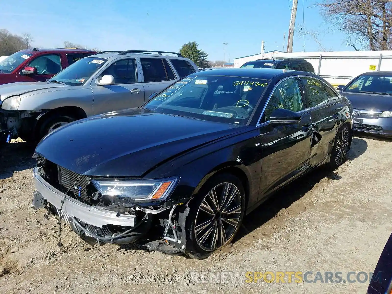 2 Photograph of a damaged car WAUL2AF28KN025365 AUDI A6 2019