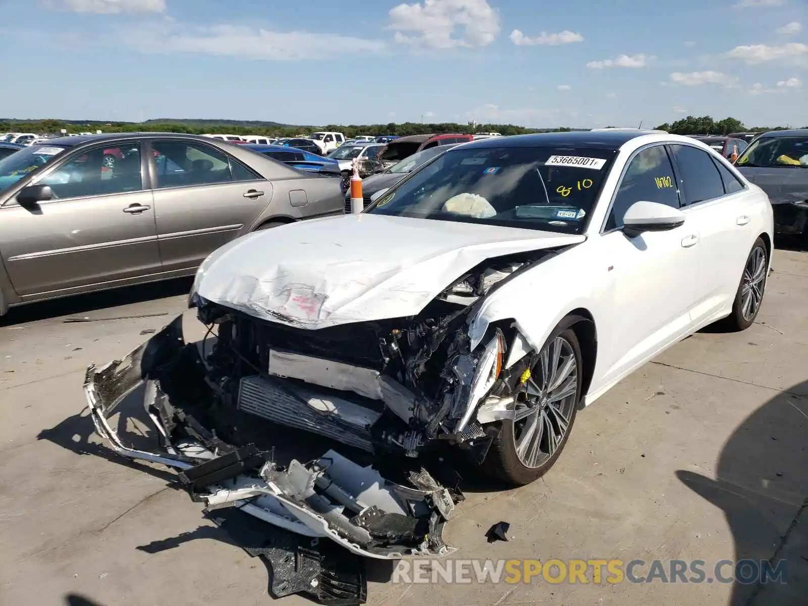 2 Photograph of a damaged car WAUL2AF29KN069343 AUDI A6 2019