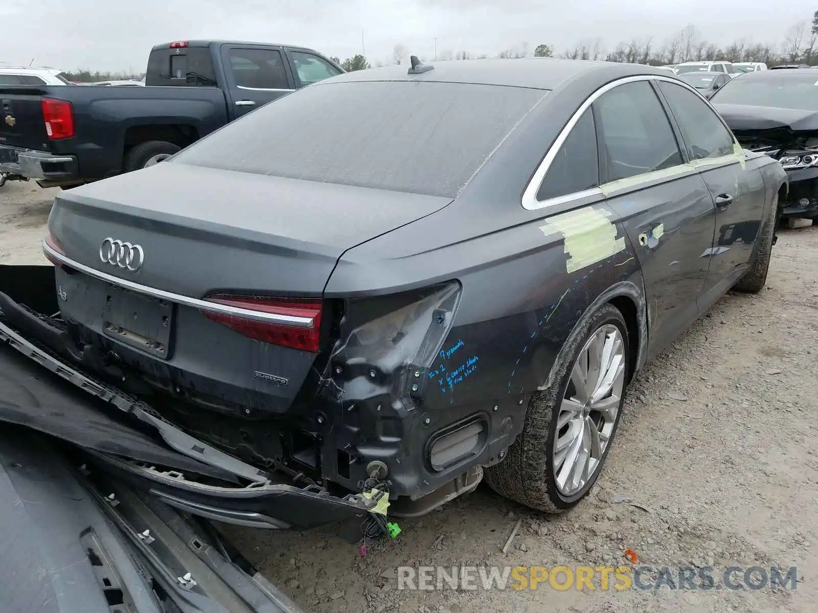 4 Фотография поврежденного автомобиля WAUM2AF21KN053495 AUDI A6 2019