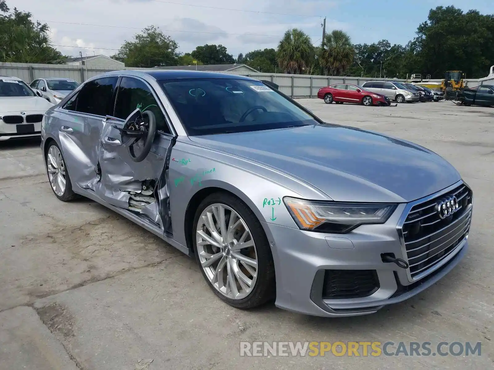 1 Photograph of a damaged car WAUM2AF22KN045230 AUDI A6 2019