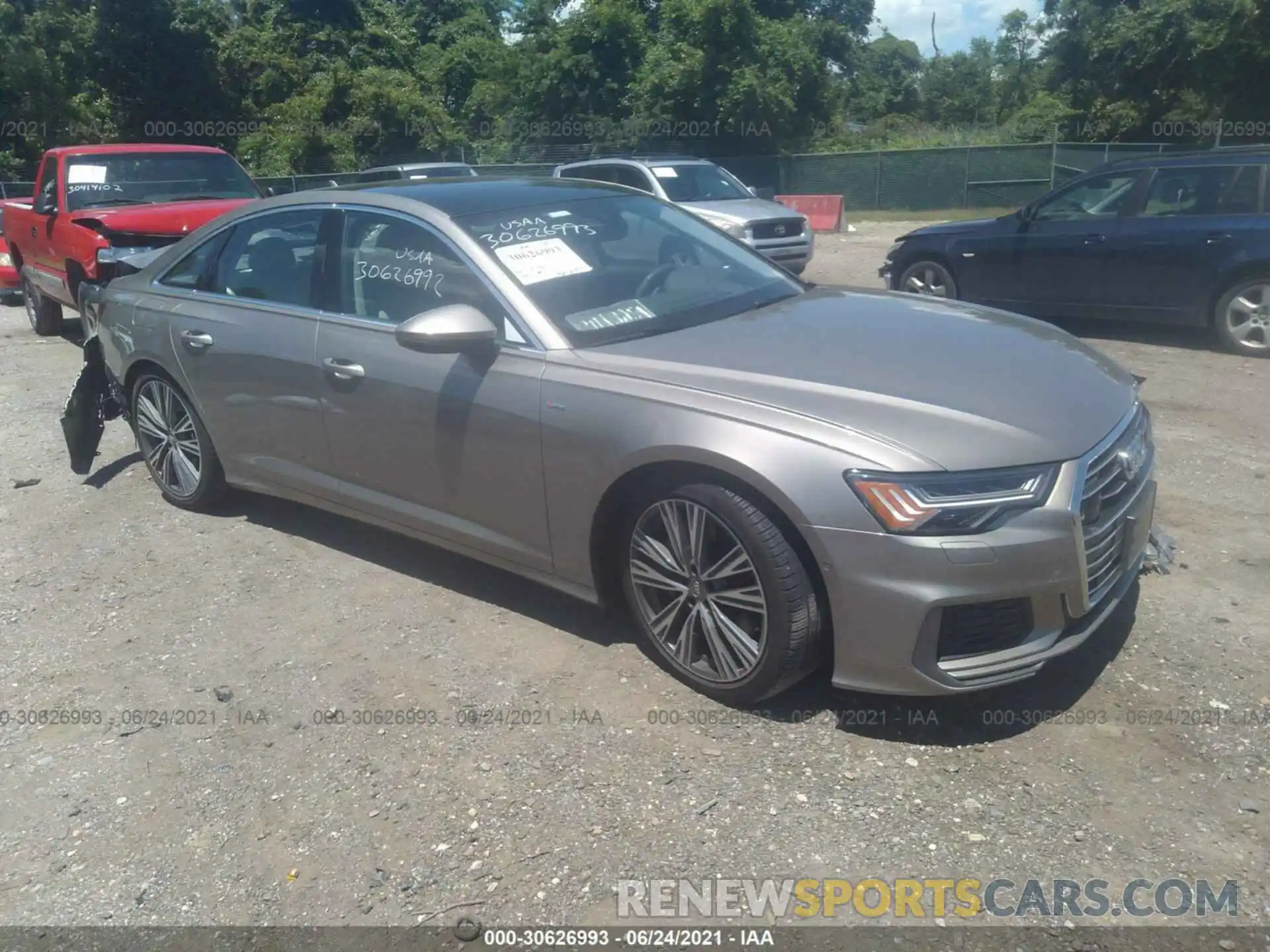 1 Photograph of a damaged car WAUM2AF22KN100954 AUDI A6 2019