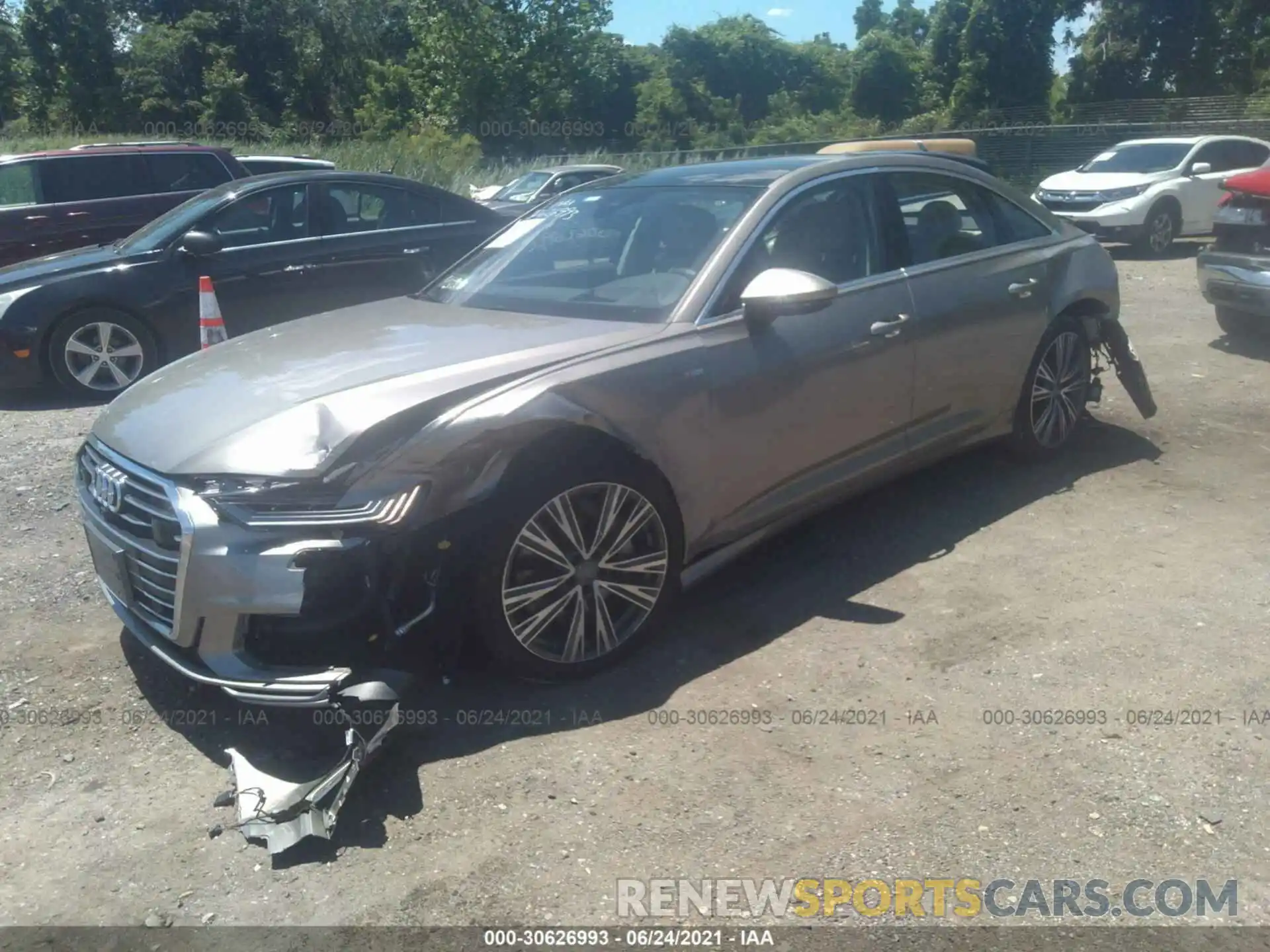 2 Photograph of a damaged car WAUM2AF22KN100954 AUDI A6 2019