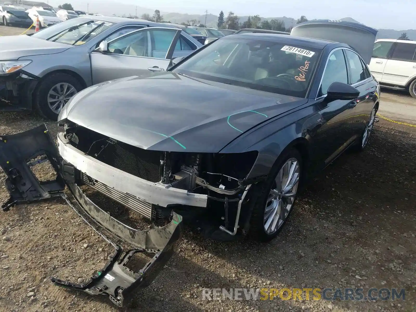 2 Photograph of a damaged car WAUM2AF24KN032687 AUDI A6 2019