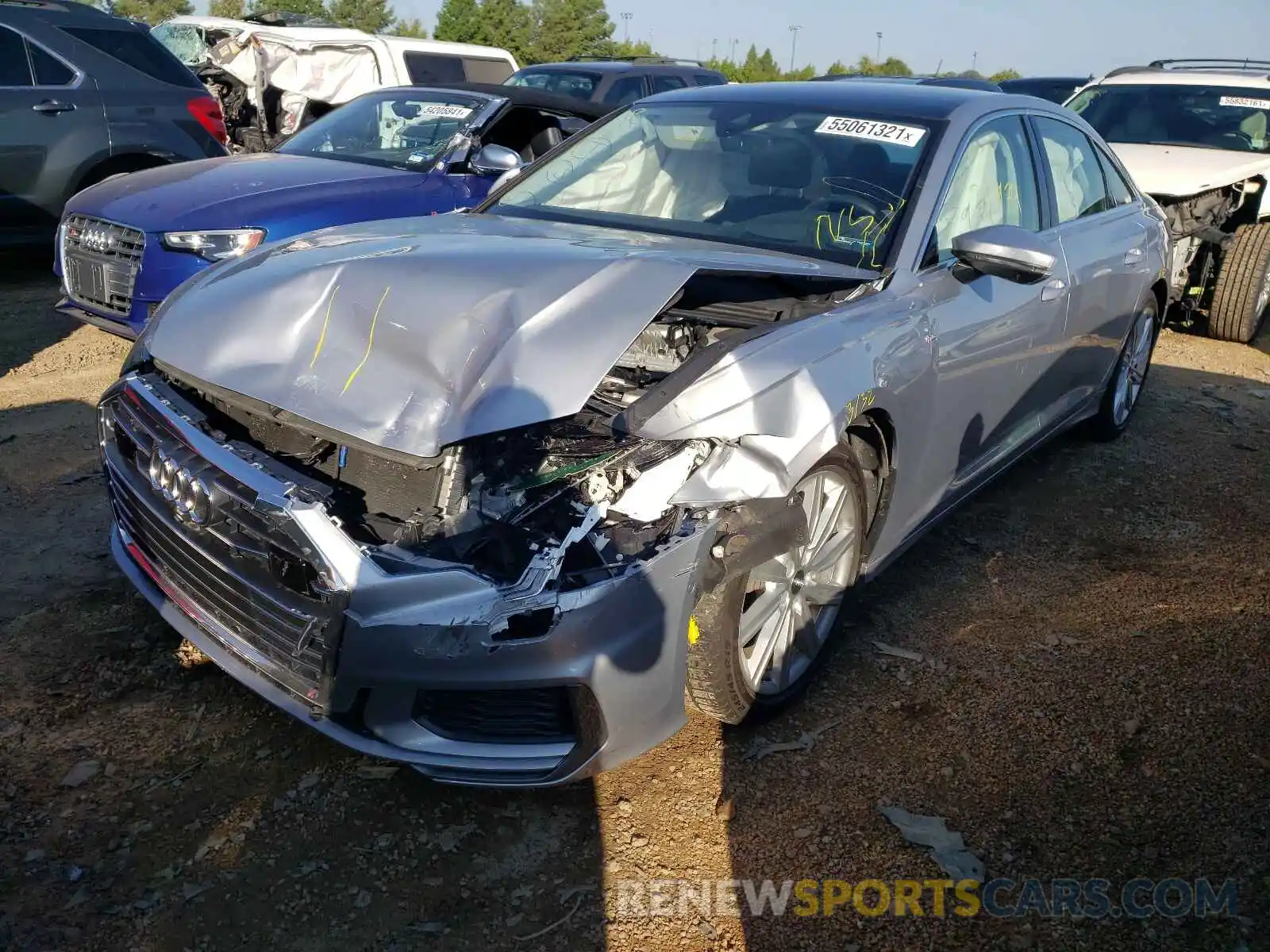 2 Photograph of a damaged car WAUM2AF25KN037641 AUDI A6 2019