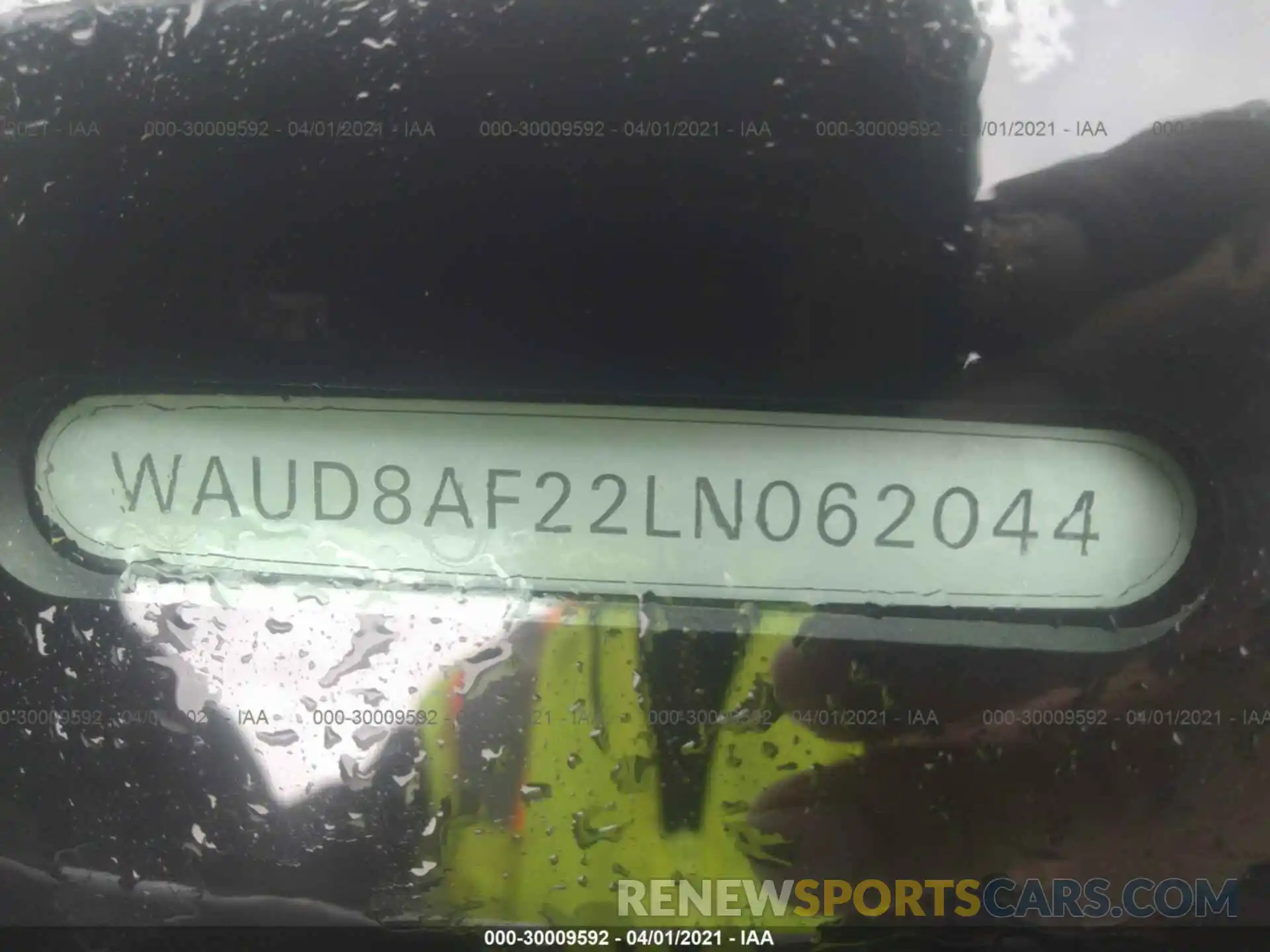 9 Photograph of a damaged car WAUD8AF22LN062044 AUDI A6 2020