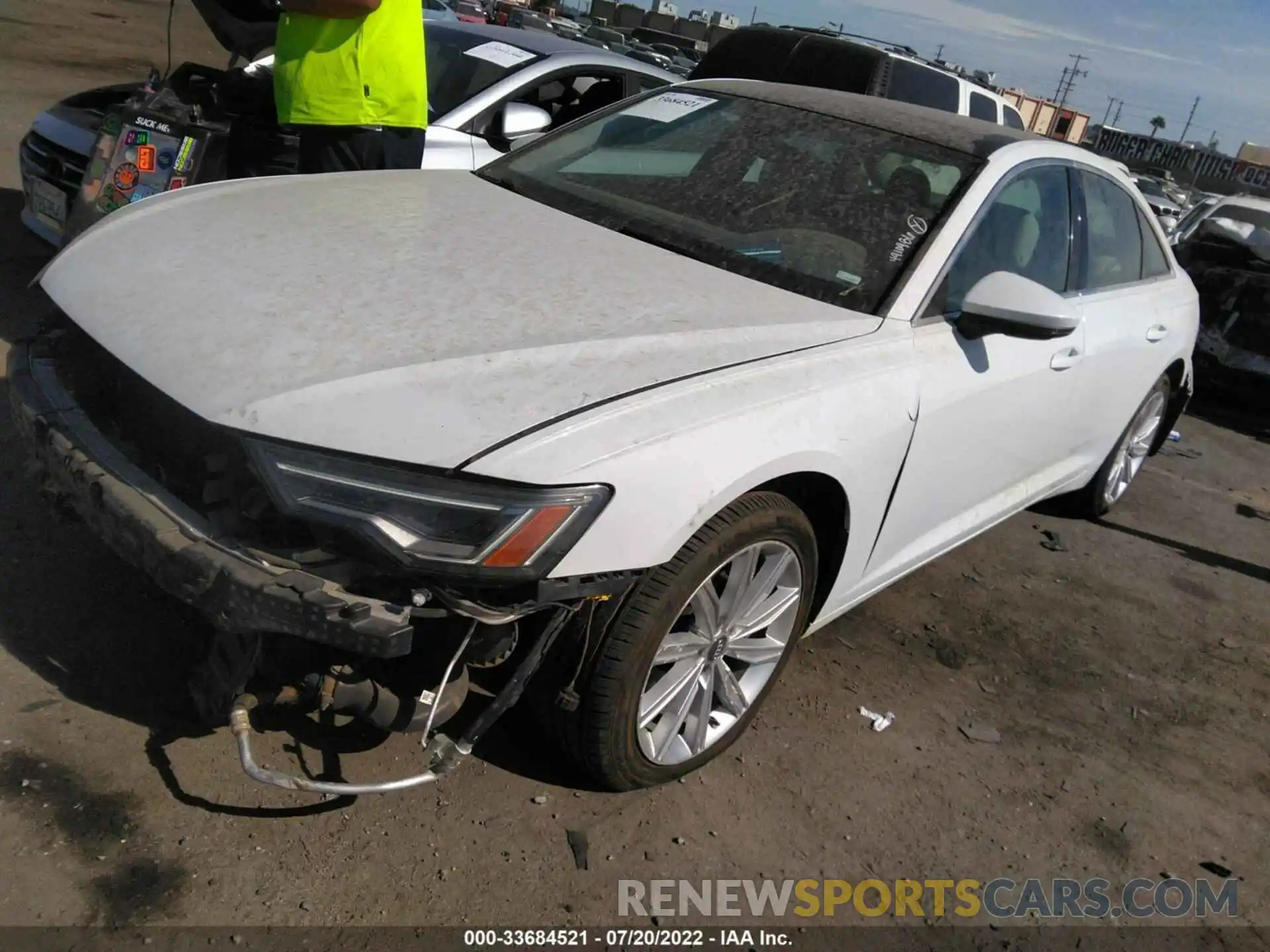 2 Photograph of a damaged car WAUE8AF28LN001723 AUDI A6 2020