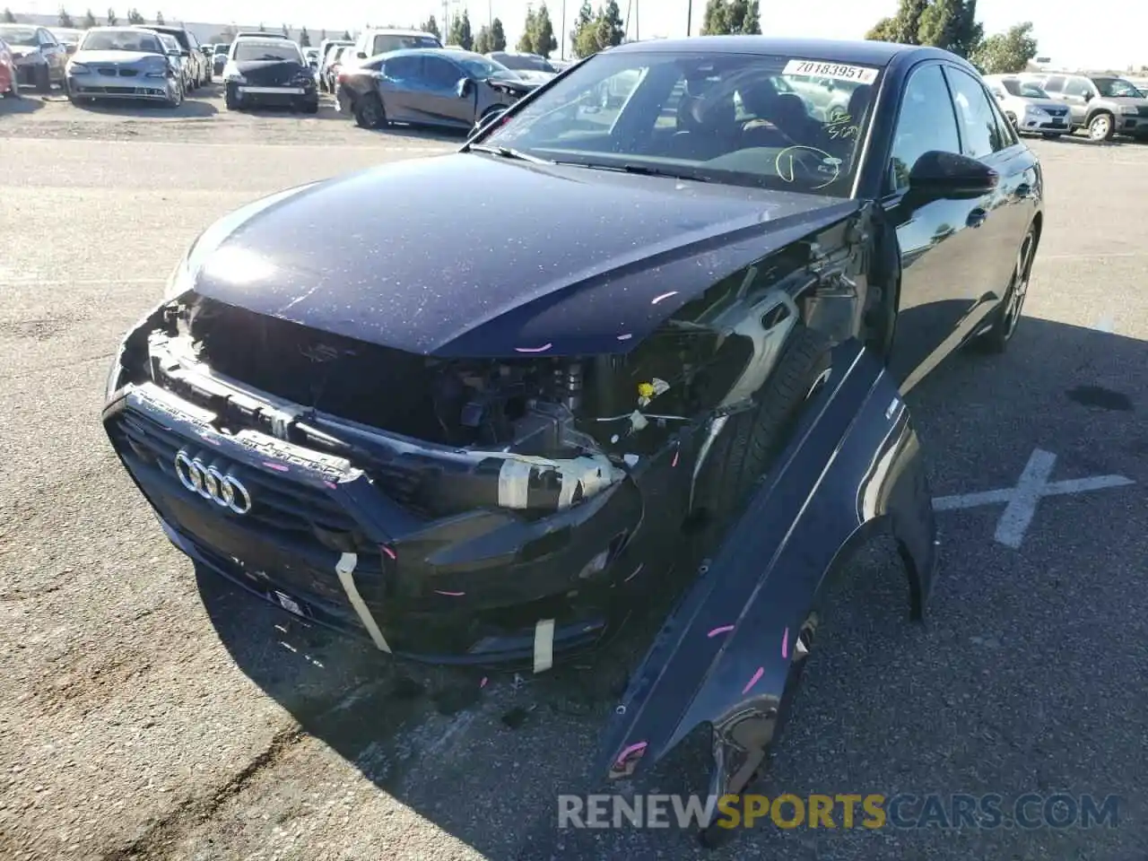 2 Photograph of a damaged car WAUL2AF20LN087781 AUDI A6 2020