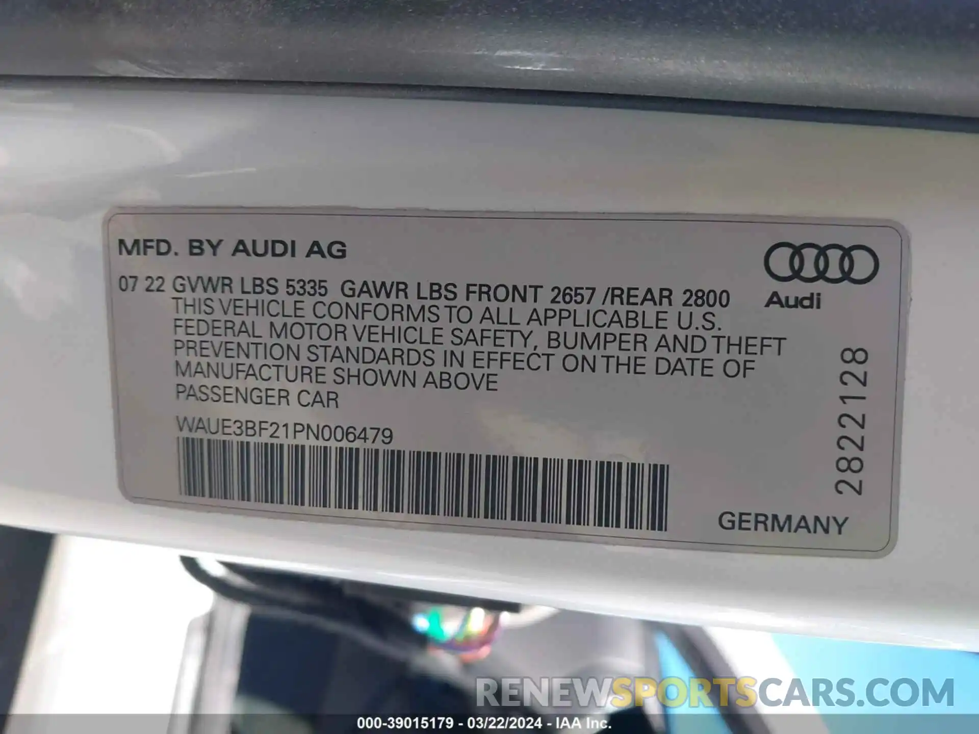 9 Фотография поврежденного автомобиля WAUE3BF21PN006479 AUDI A6 2023