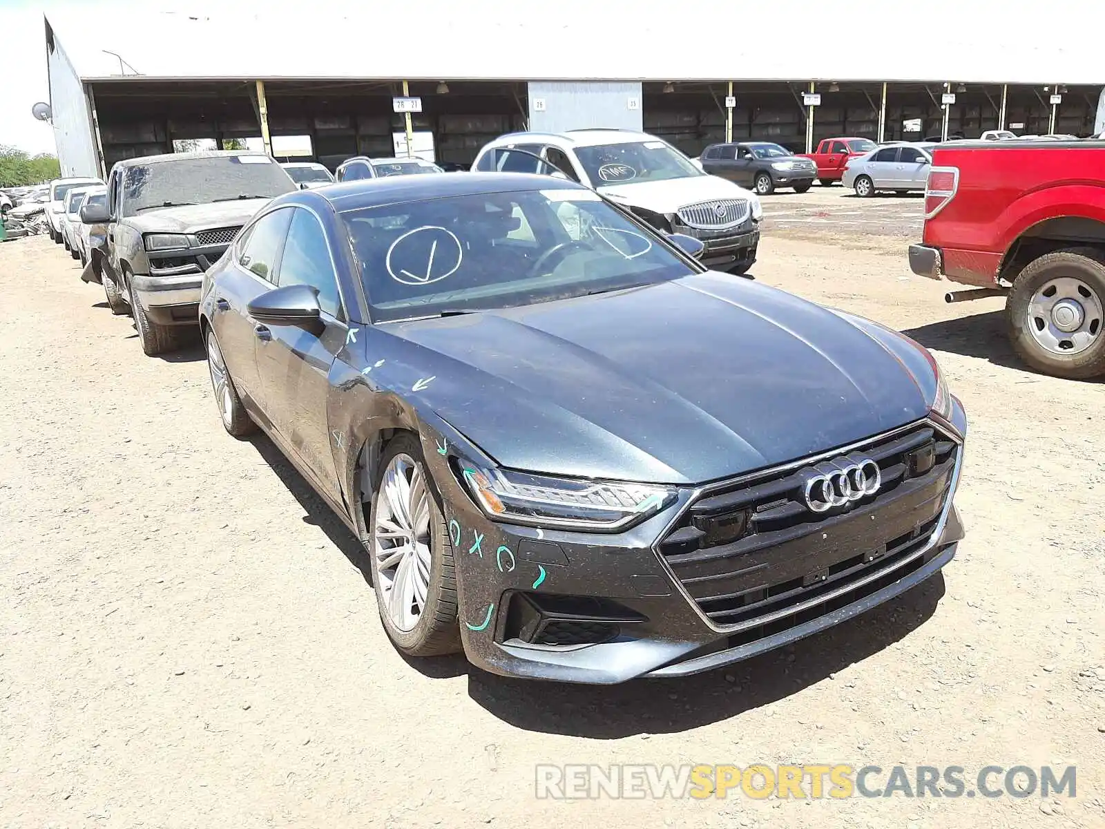 1 Photograph of a damaged car WAUR2BF27KN062052 AUDI A7 2019