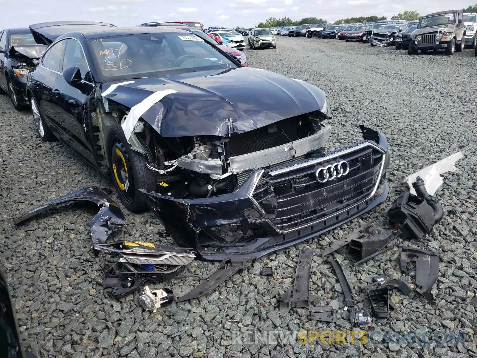 1 Photograph of a damaged car WAUV2AF22KN081956 AUDI A7 2019