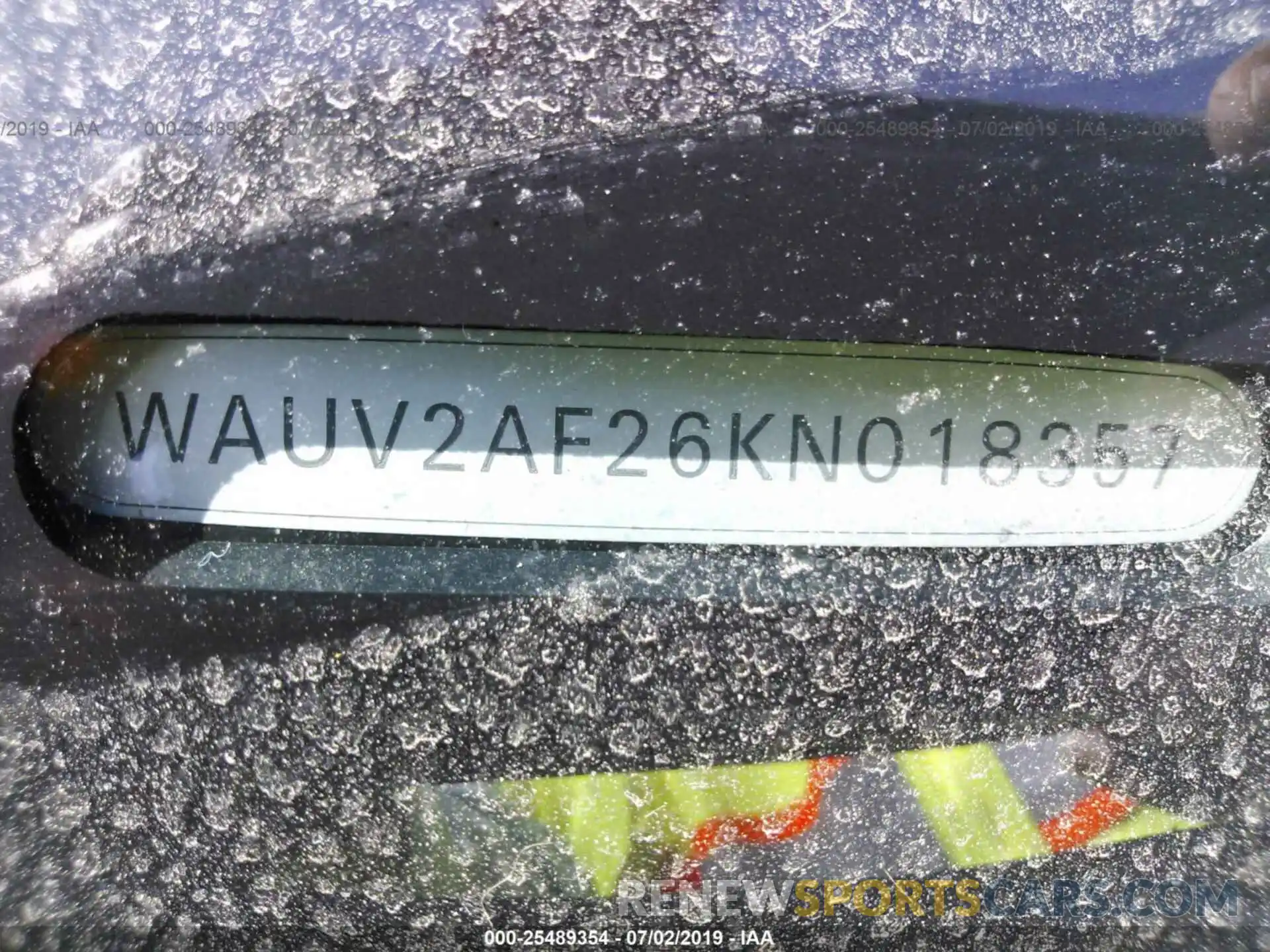 9 Photograph of a damaged car WAUV2AF26KN018357 AUDI A7 2019