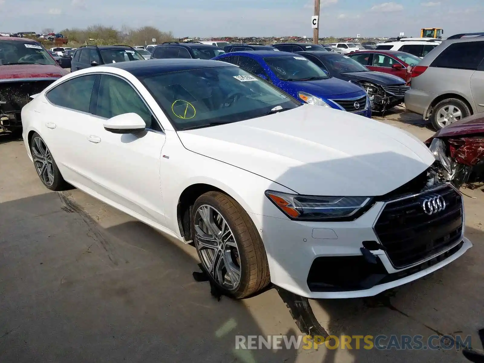 1 Photograph of a damaged car WAUV2AF28KN099023 AUDI A7 2019