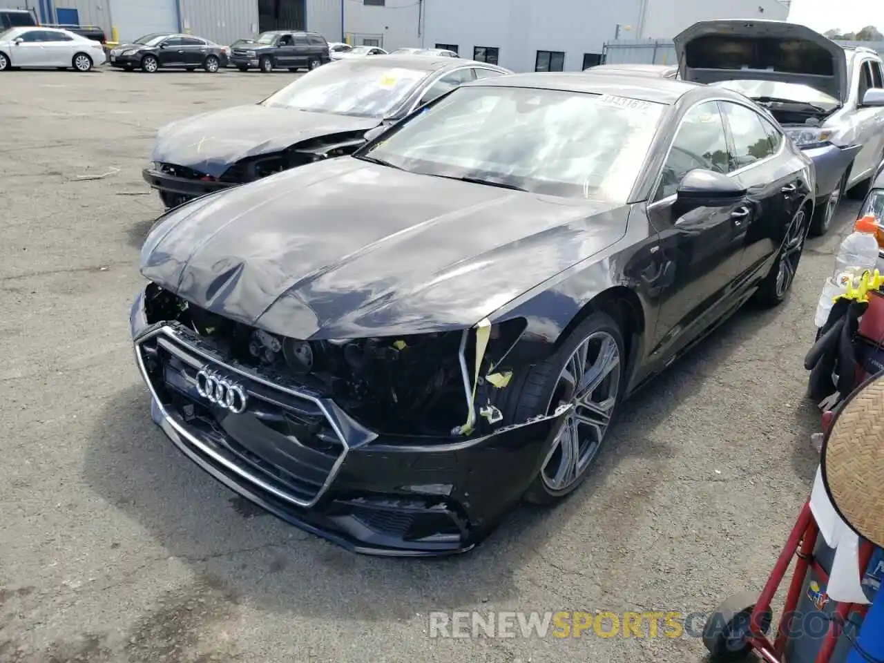 2 Photograph of a damaged car WAUV2AF2XKN026896 AUDI A7 2019