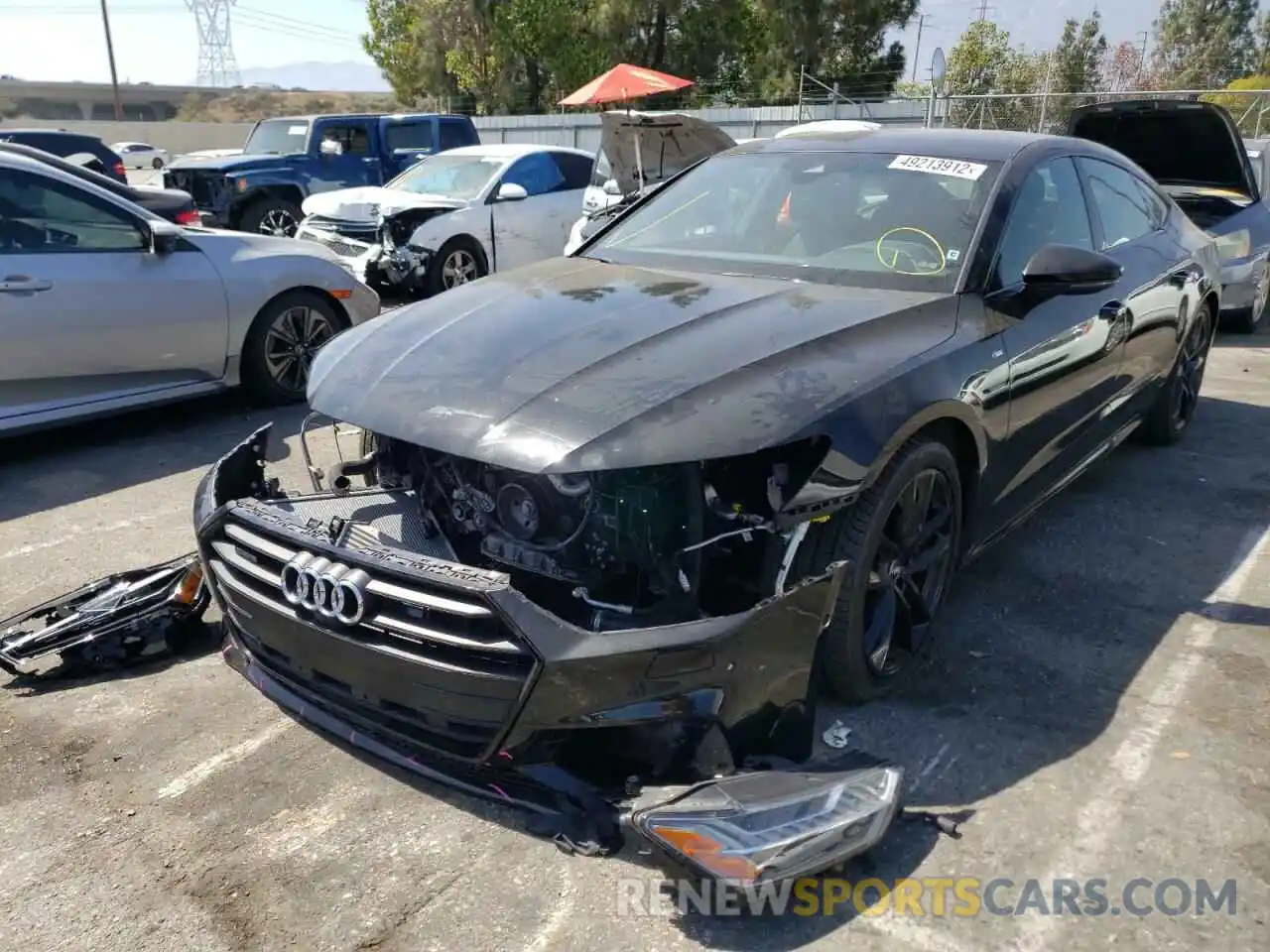 2 Photograph of a damaged car WAUU2AF25LN059365 AUDI A7 2020