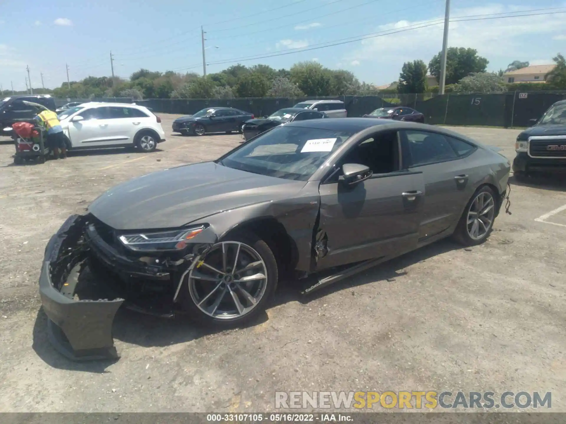 2 Photograph of a damaged car WAUU2BF24NN008805 AUDI A7 2022