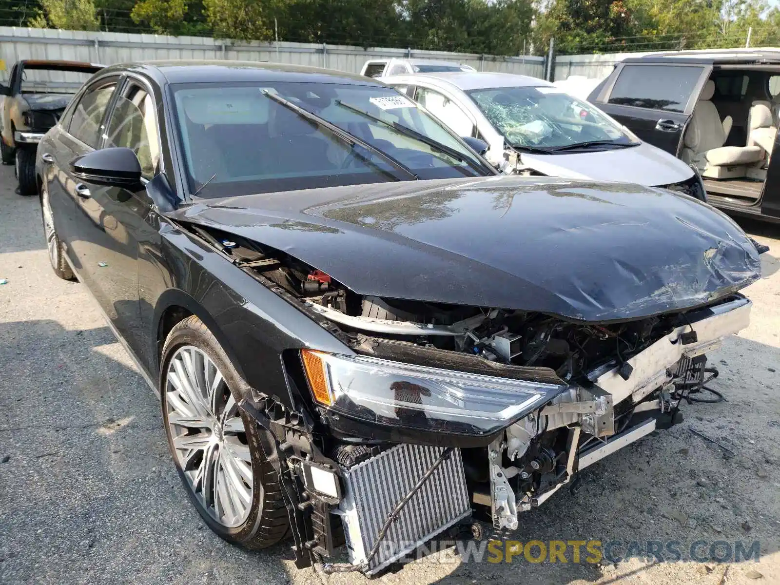 1 Photograph of a damaged car WAU8DAF80KN007978 AUDI A8 2019