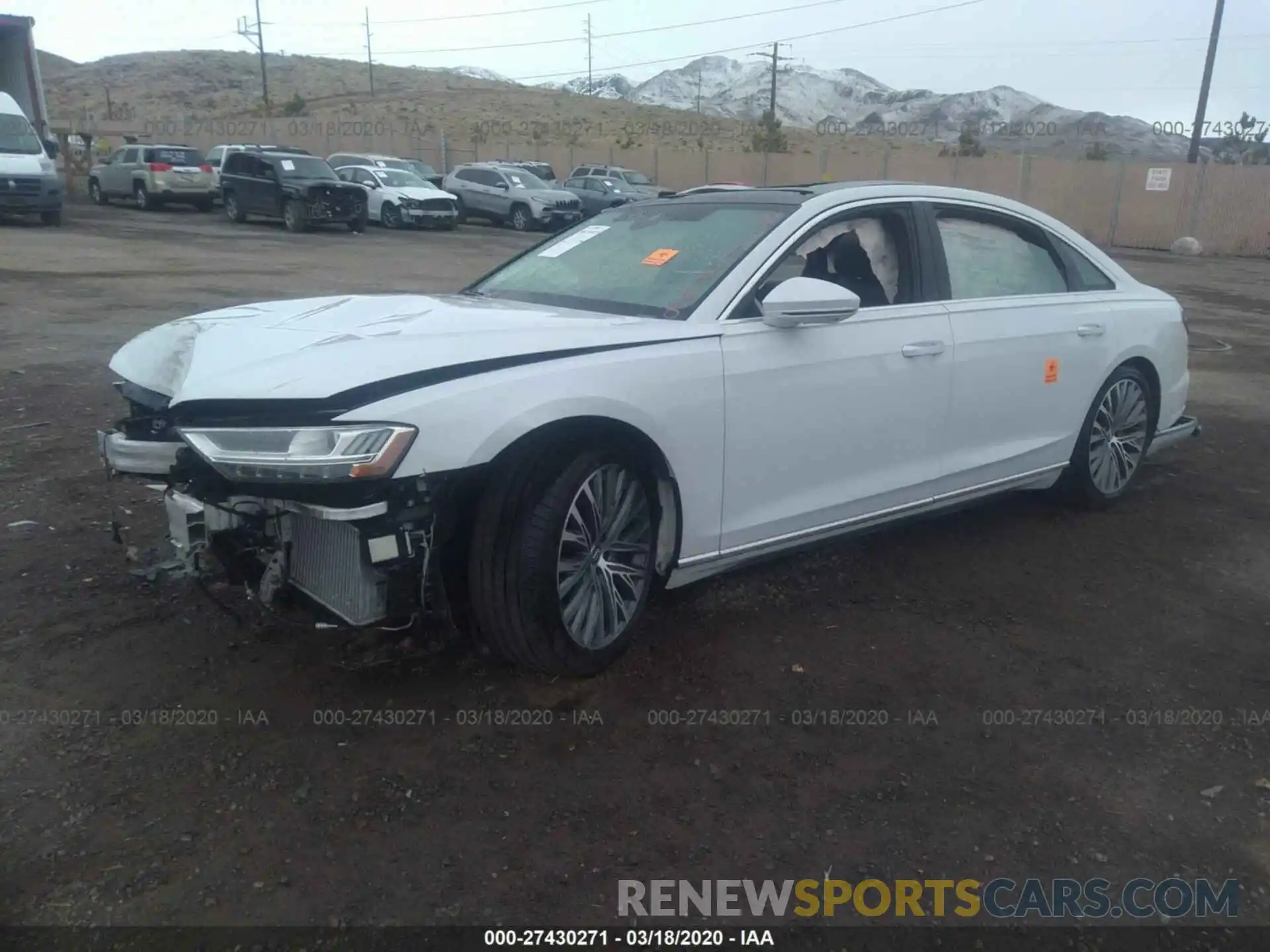 2 Photograph of a damaged car WAU8DAF80KN011268 AUDI A8 2019