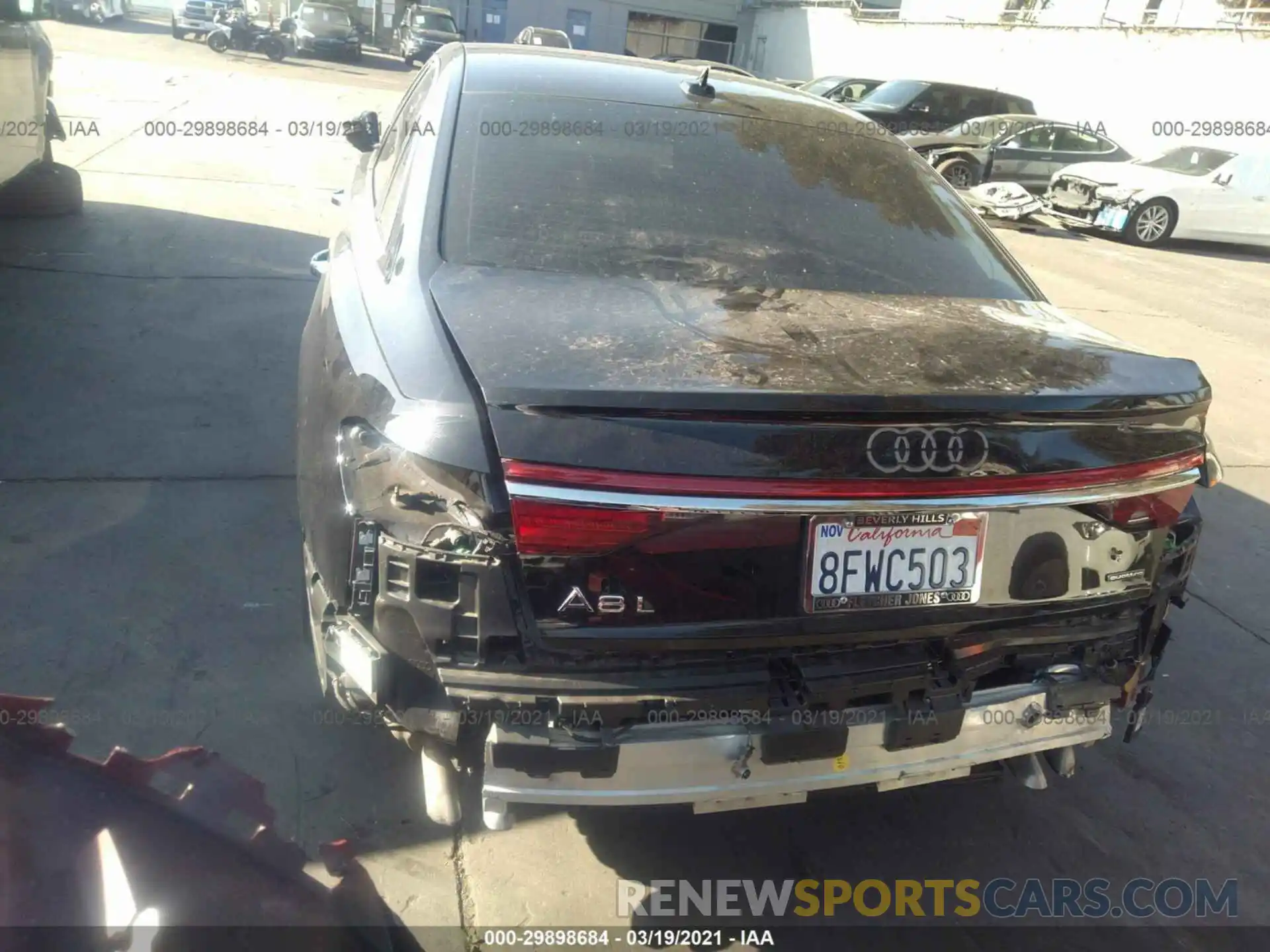 6 Photograph of a damaged car WAU8DAF81KN002644 AUDI A8 2019