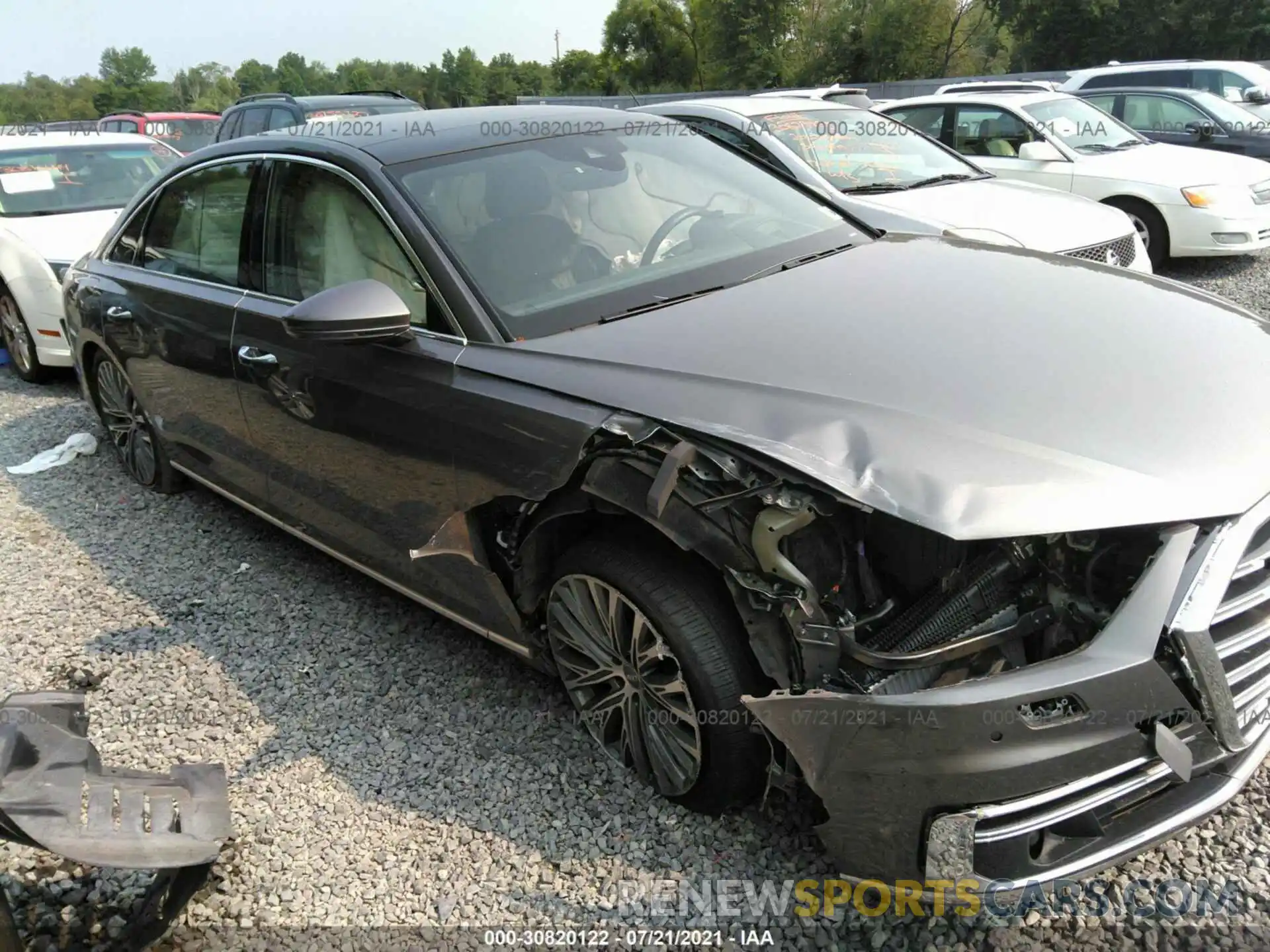 1 Photograph of a damaged car WAU8DAF81KN003258 AUDI A8 2019