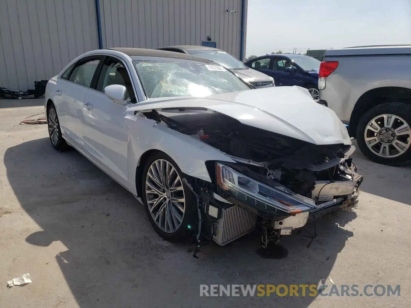 1 Photograph of a damaged car WAU8DAF81KN009545 AUDI A8 2019